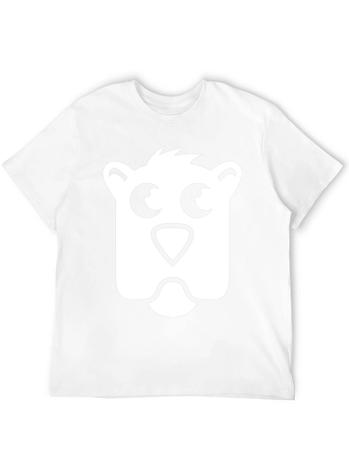 Bear Face Graphic Tee - Black Cotton T-Shirt