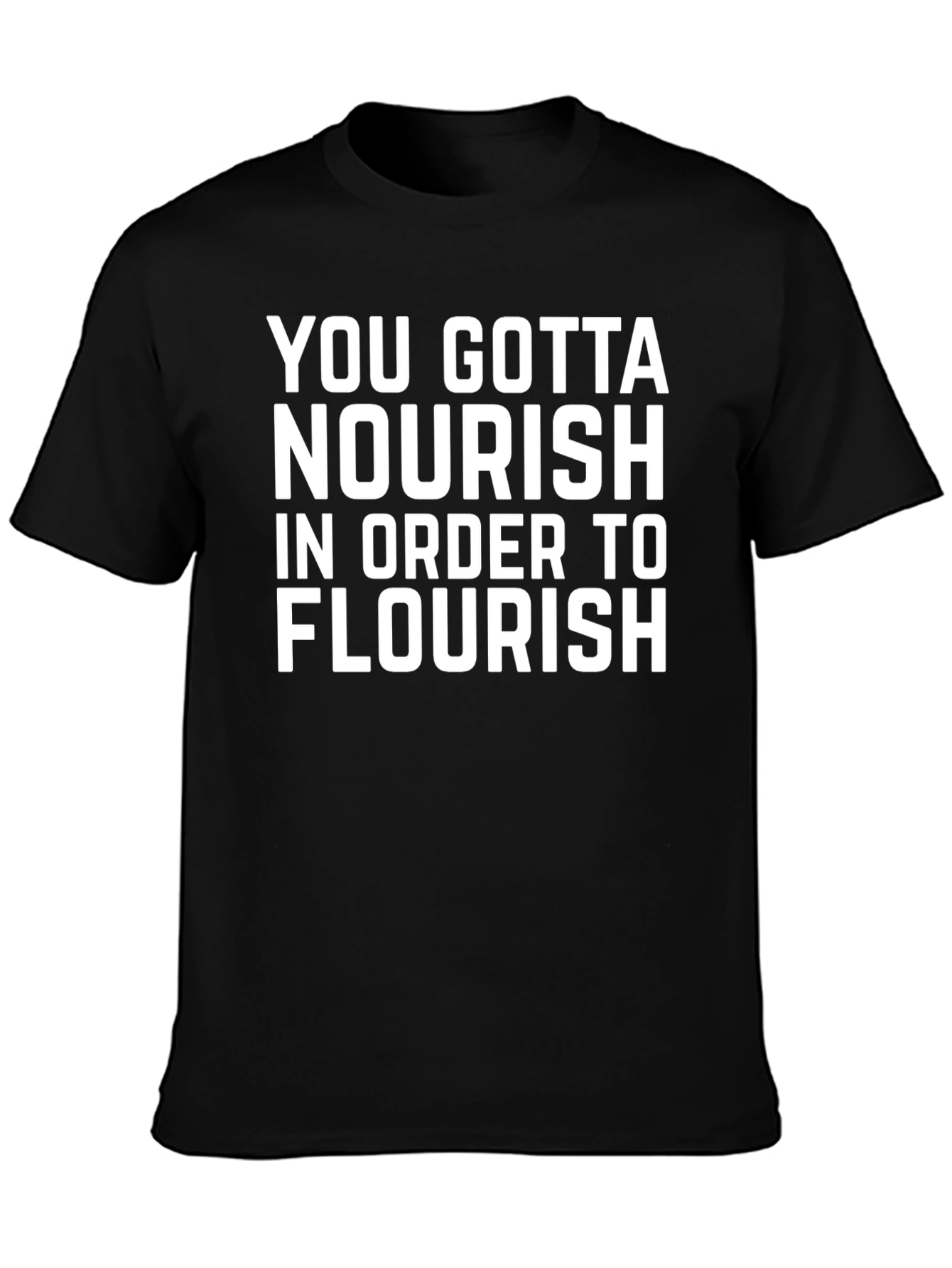 Nourish to Flourish Black T-Shirt