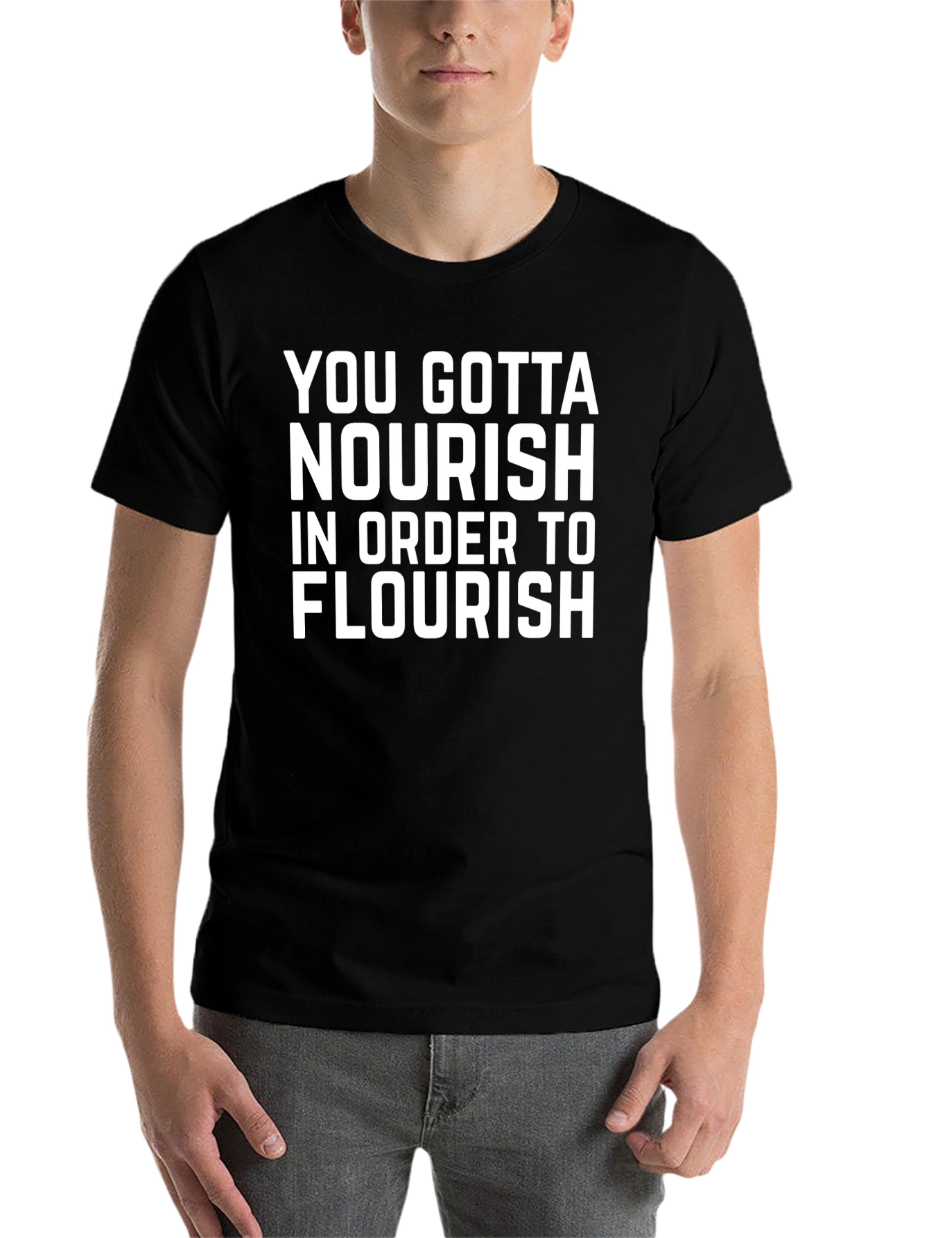 Nourish to Flourish Black T-Shirt