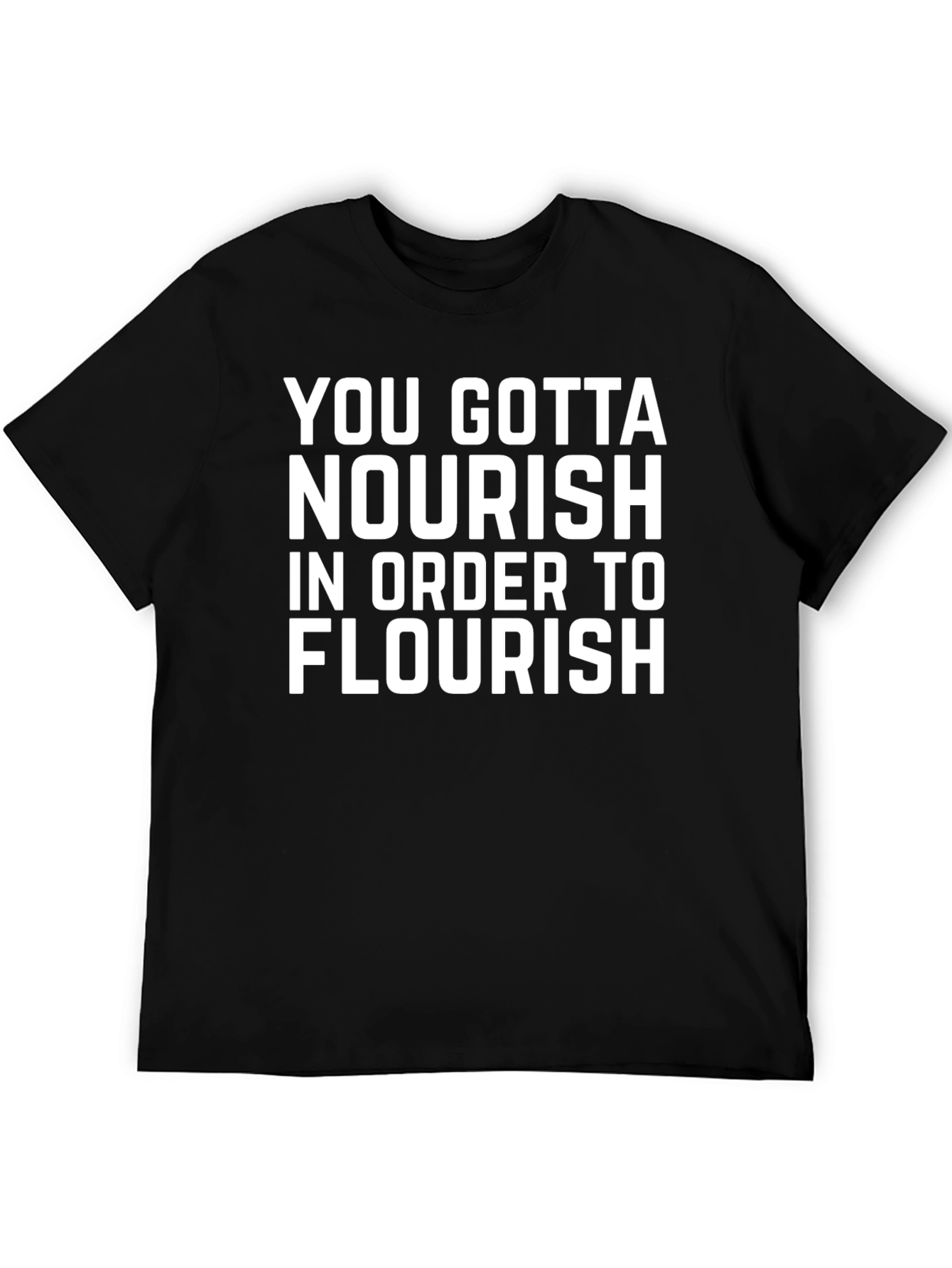 Nourish to Flourish Black T-Shirt