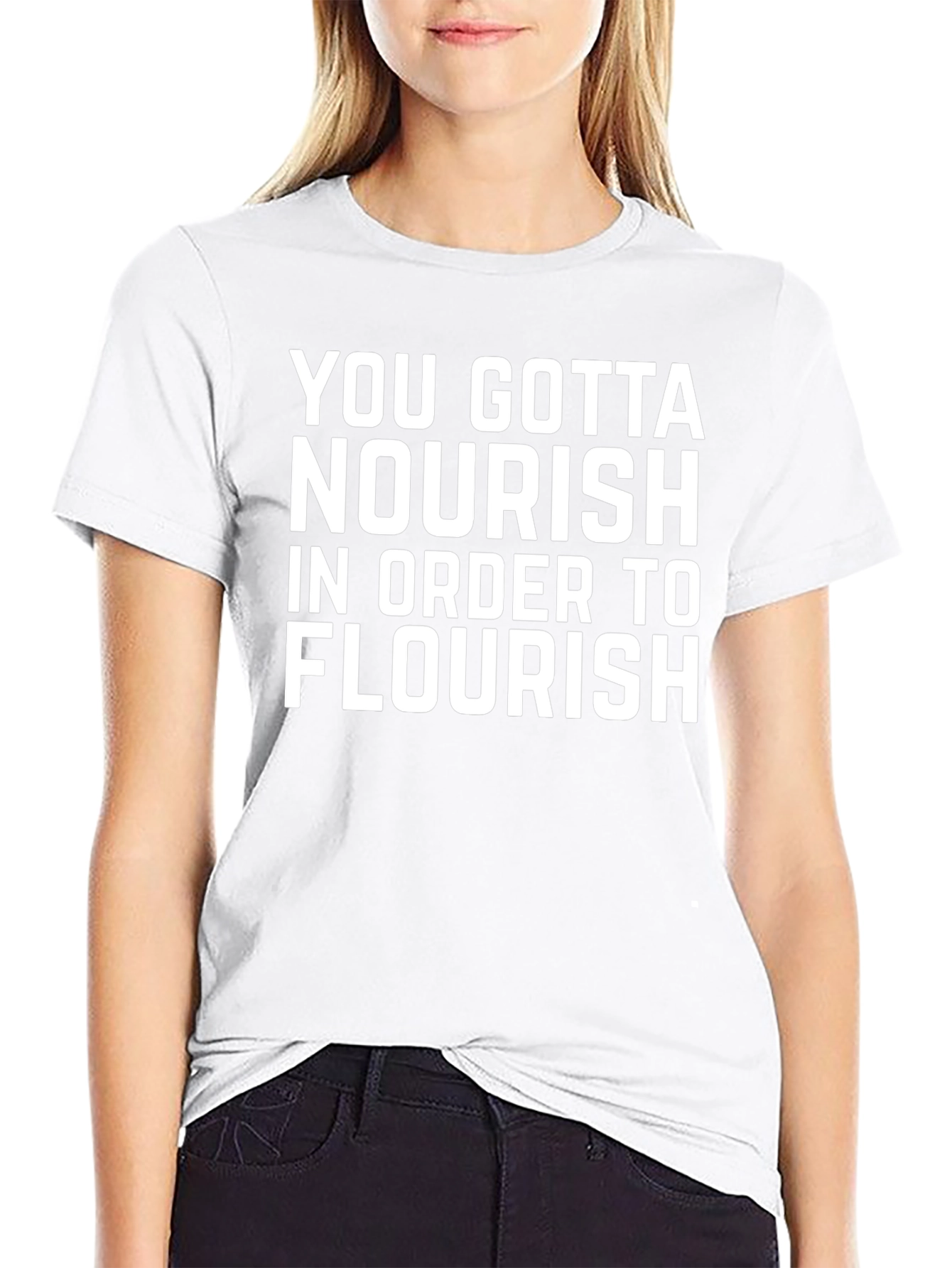 Nourish to Flourish Black T-Shirt