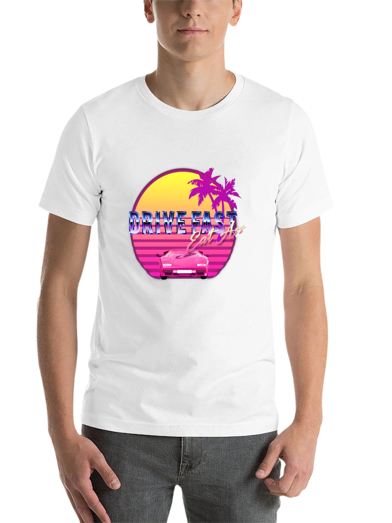 Drive Fast Eat Ass Retro Graphic T-Shirt