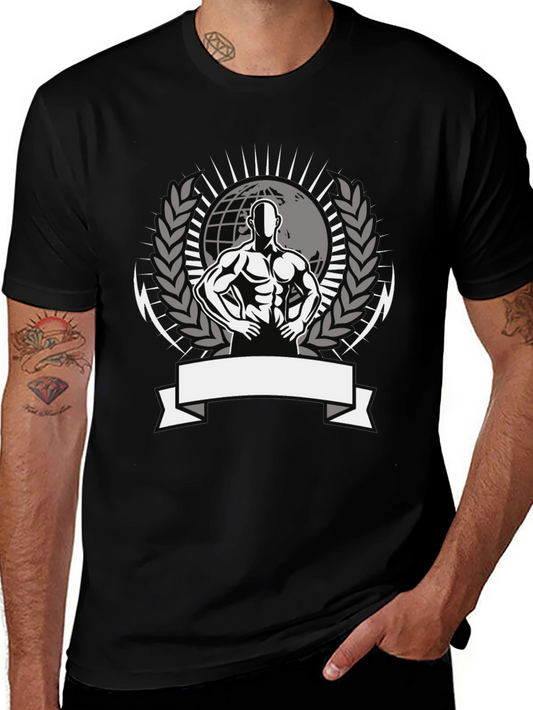 Bodybuilder World Graphic Black T-Shirt