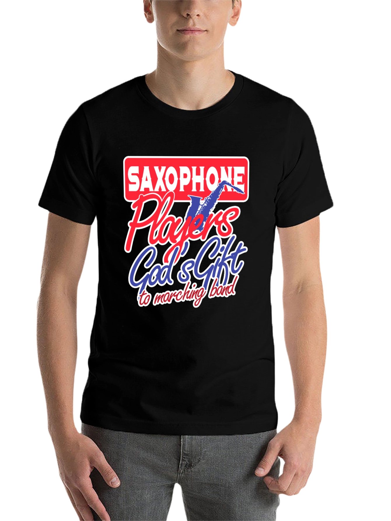 Saxophone Player T-Shirt - Gods Gift to Marching Band