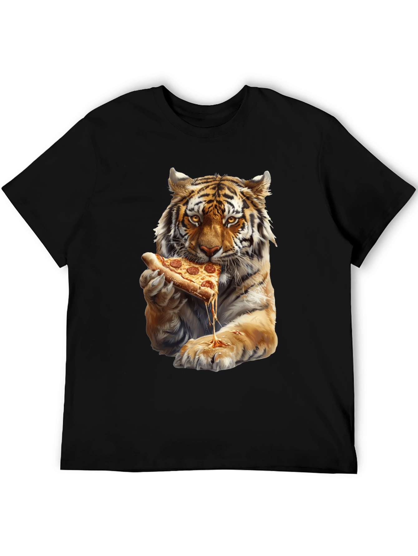 Tiger Eating Pizza Graphic Tee