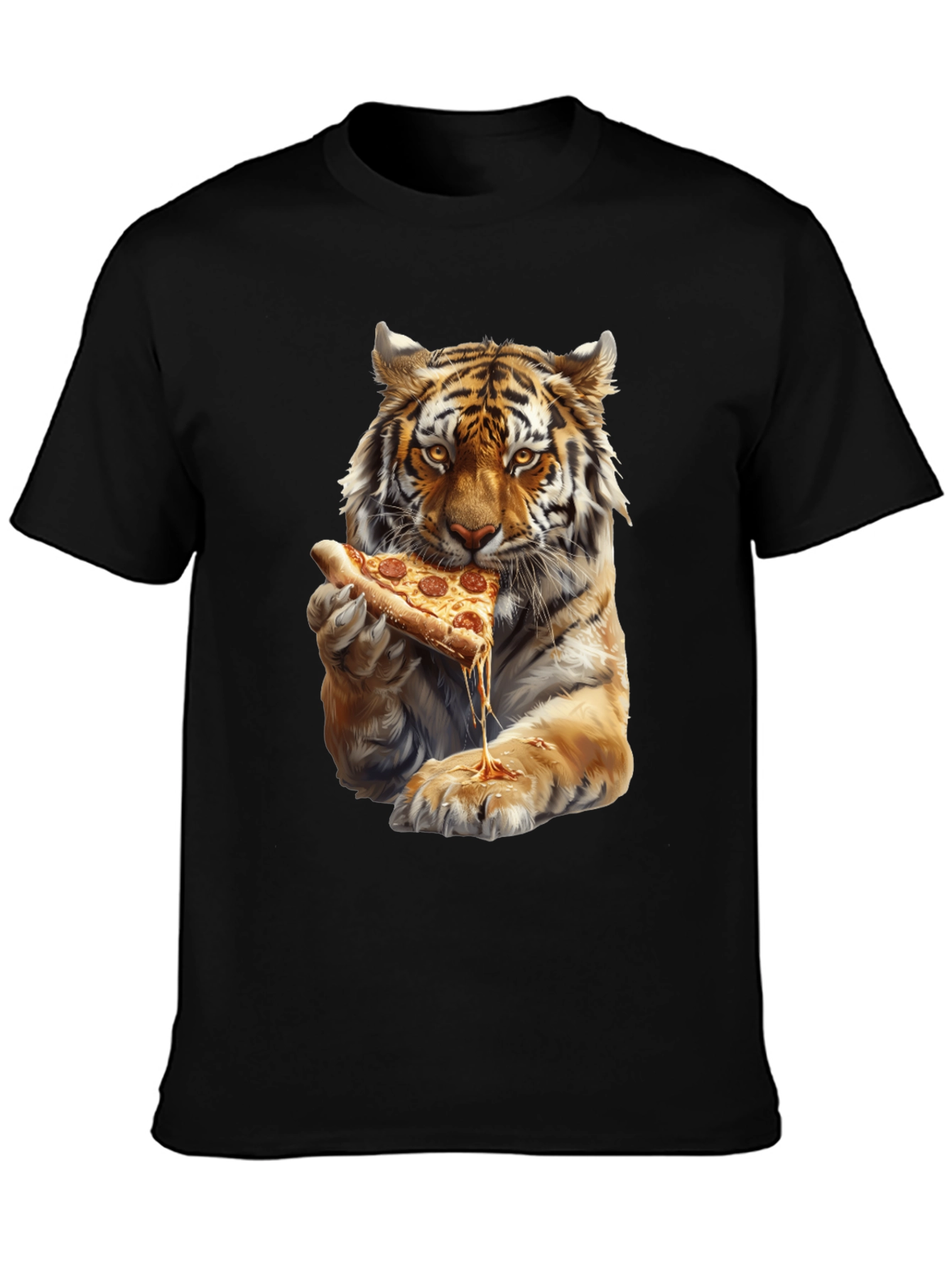 Tiger Eating Pizza Graphic Tee