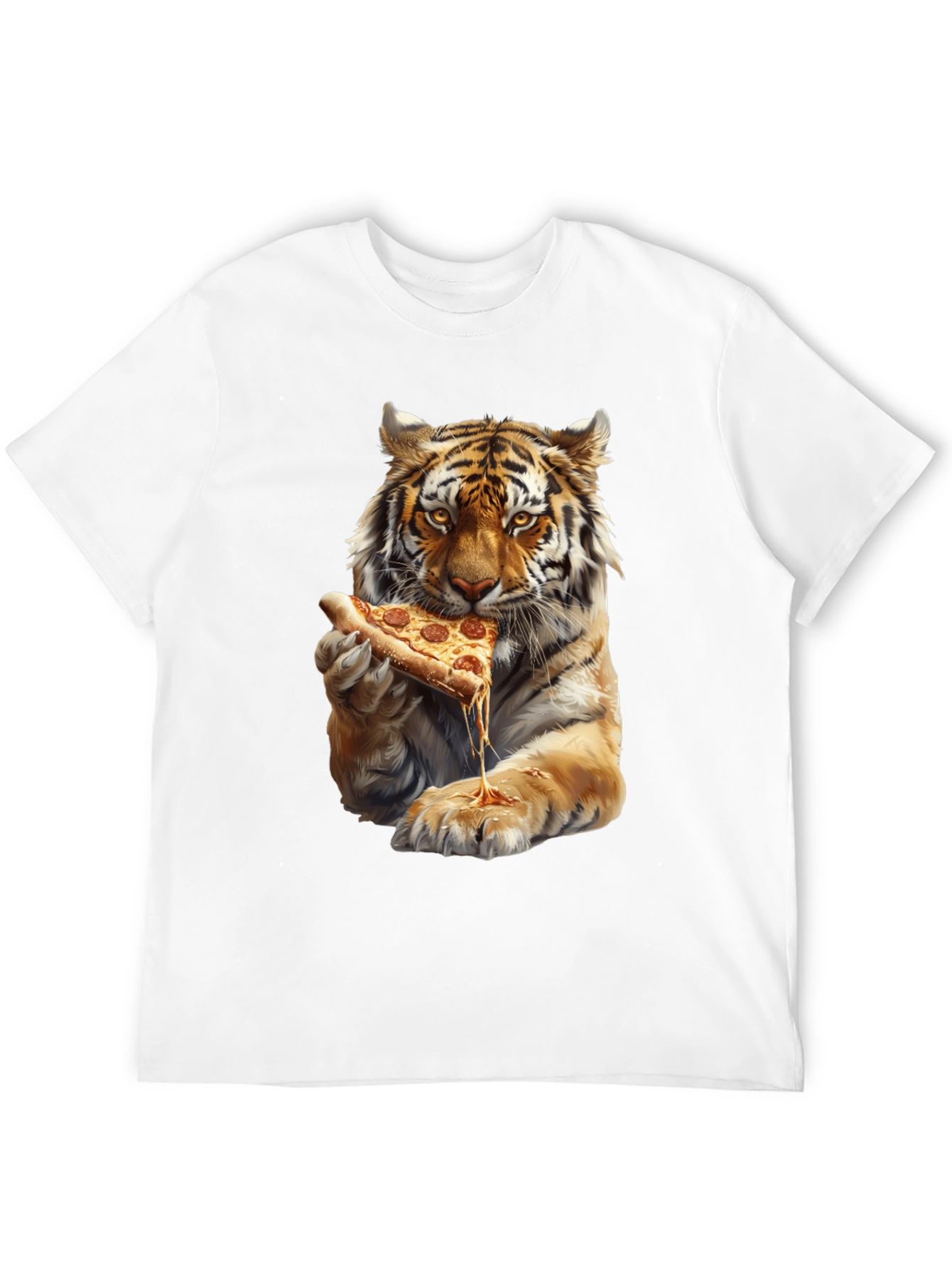 Tiger Eating Pizza Graphic Tee