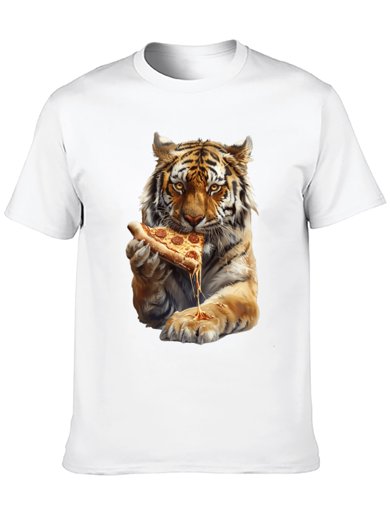Tiger Eating Pizza Graphic Tee