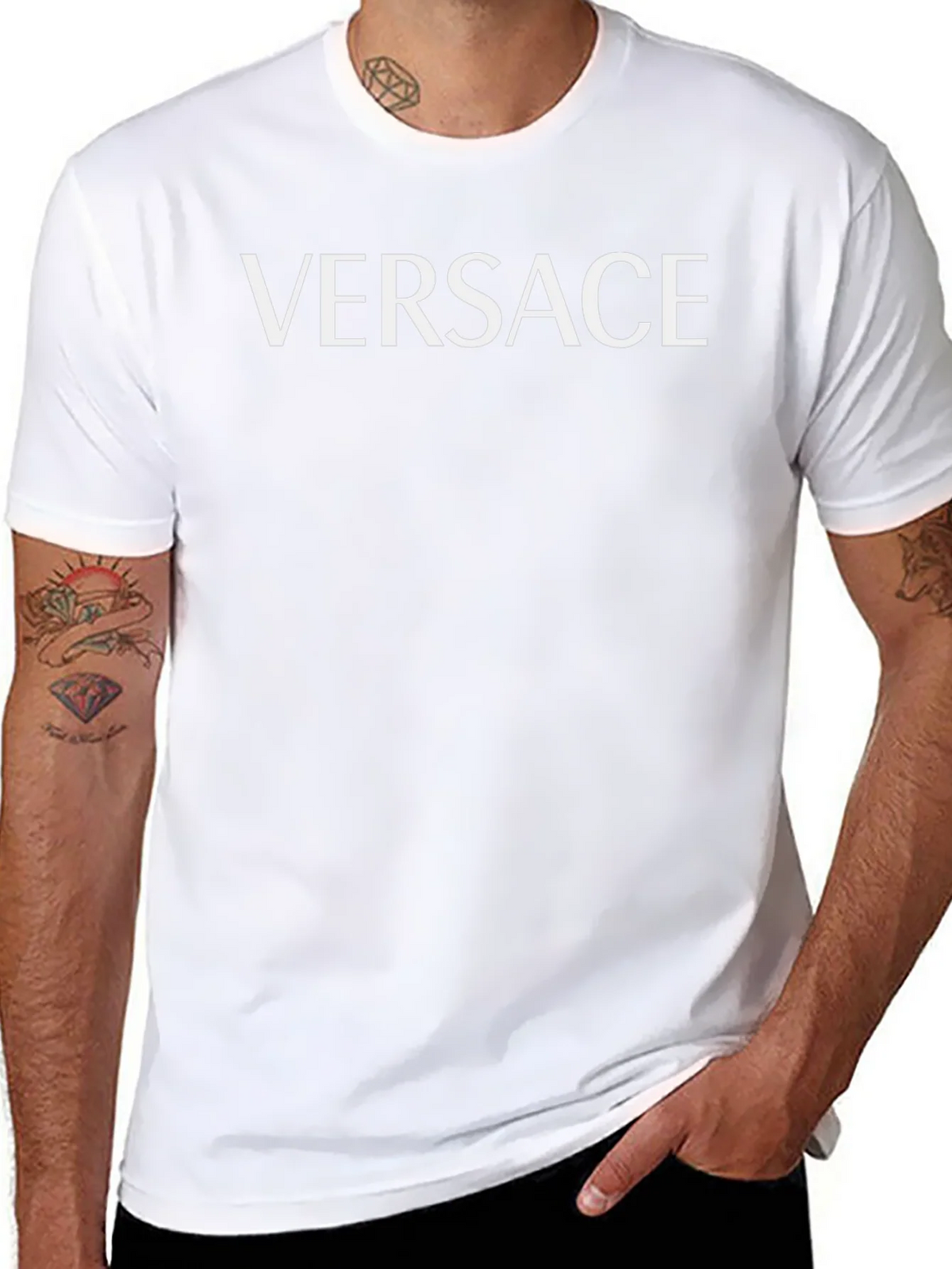 Black Versace Print Tee – Premium Style with Casual Comfort