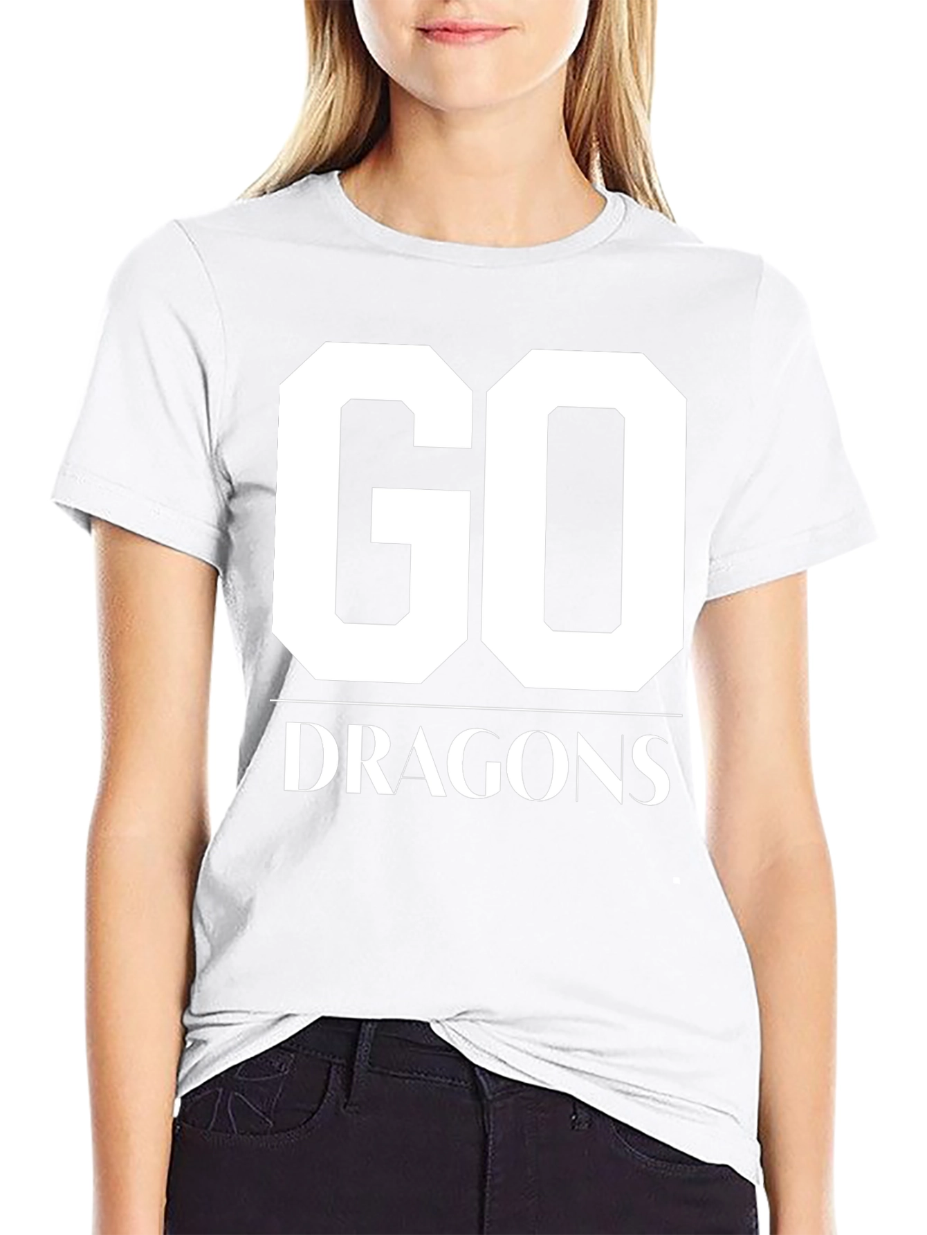 Go Dragons T-Shirt Black Cotton Graphic Tee