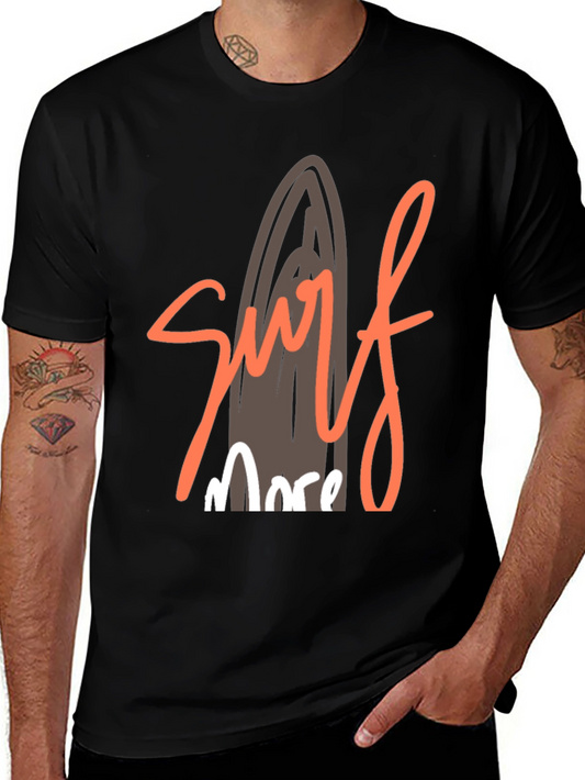 Surf More Graphic T-Shirt - Black