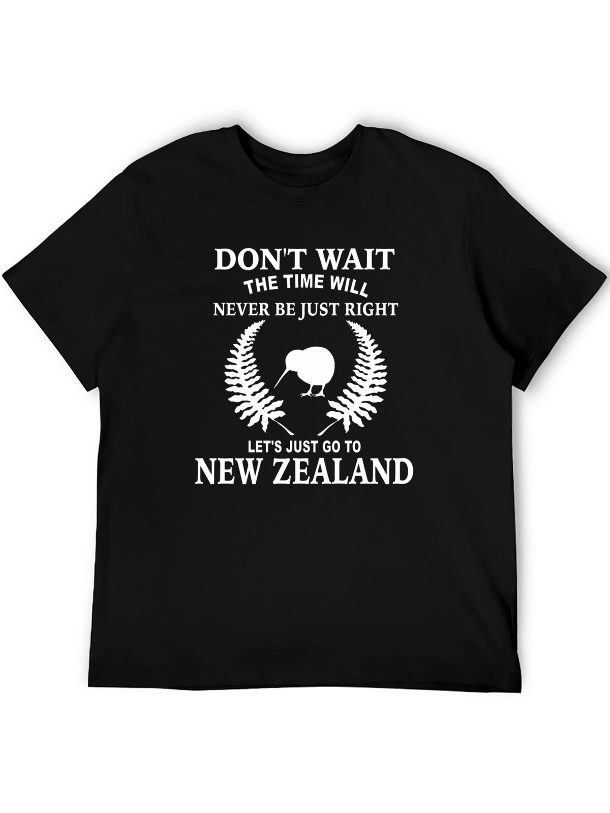 New Zealand Kiwi Bird Graphic Tee - Black