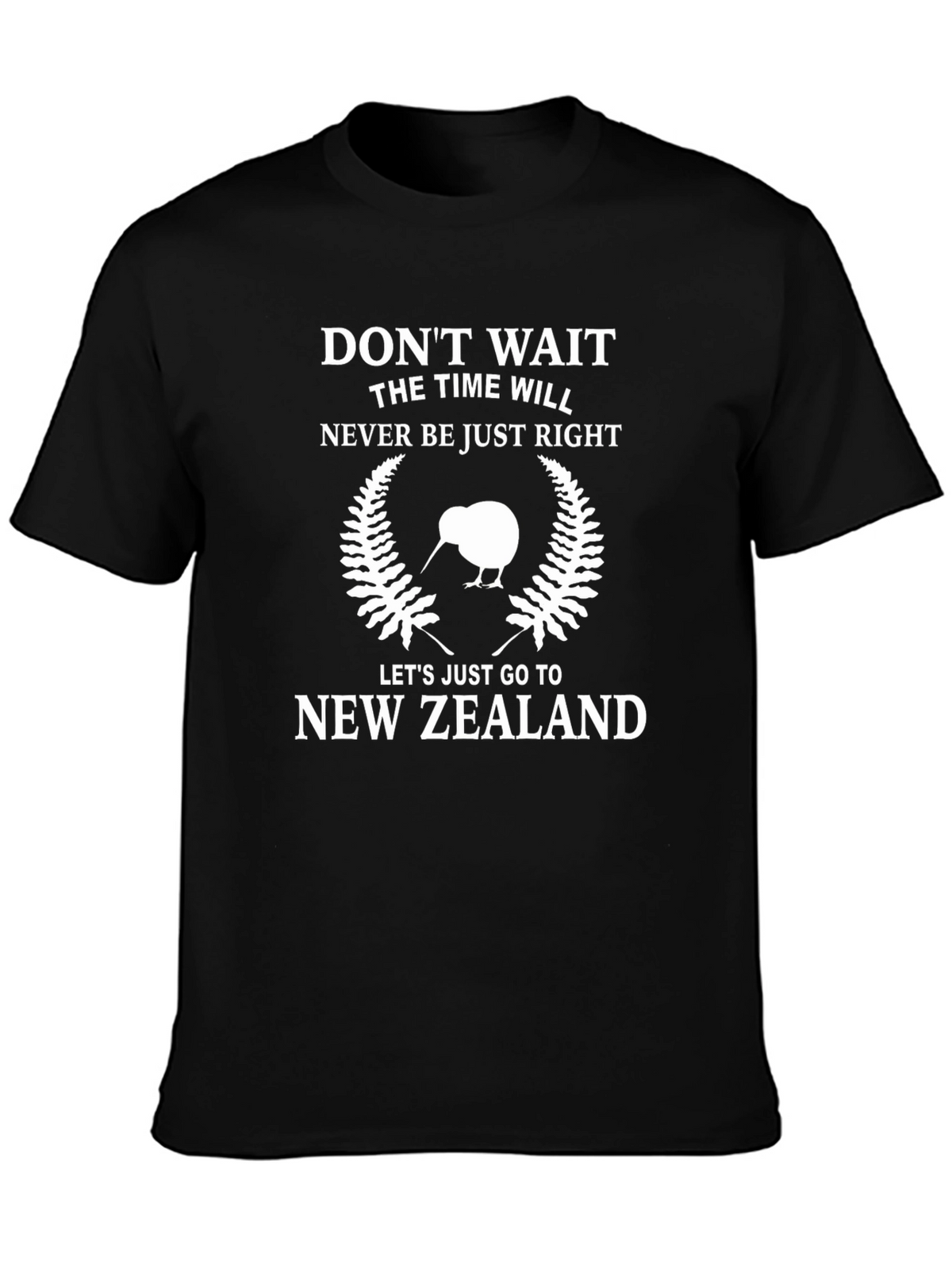 New Zealand Kiwi Bird Graphic Tee - Black