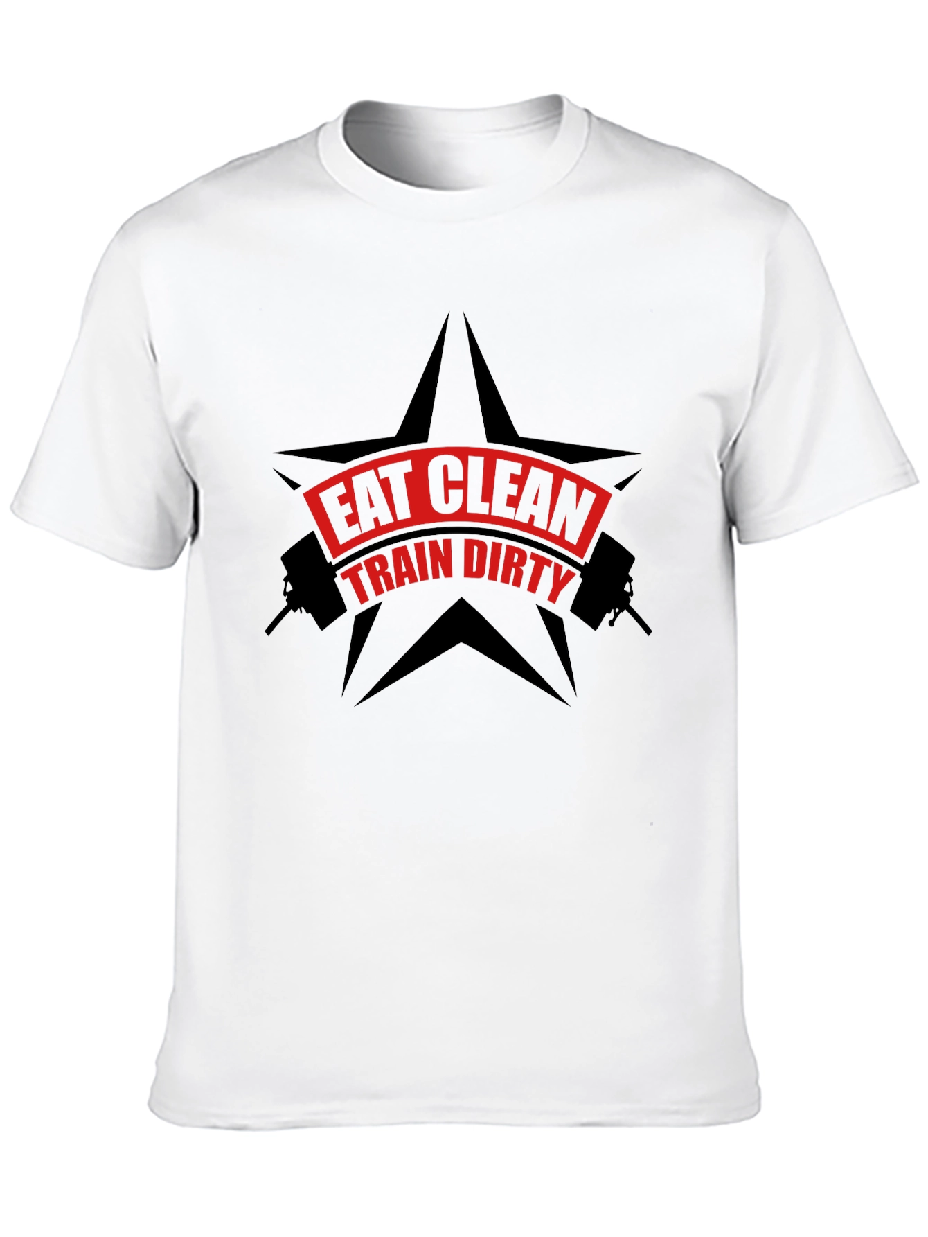 Eat Clean Train Dirty Black Graphic T-Shirt
