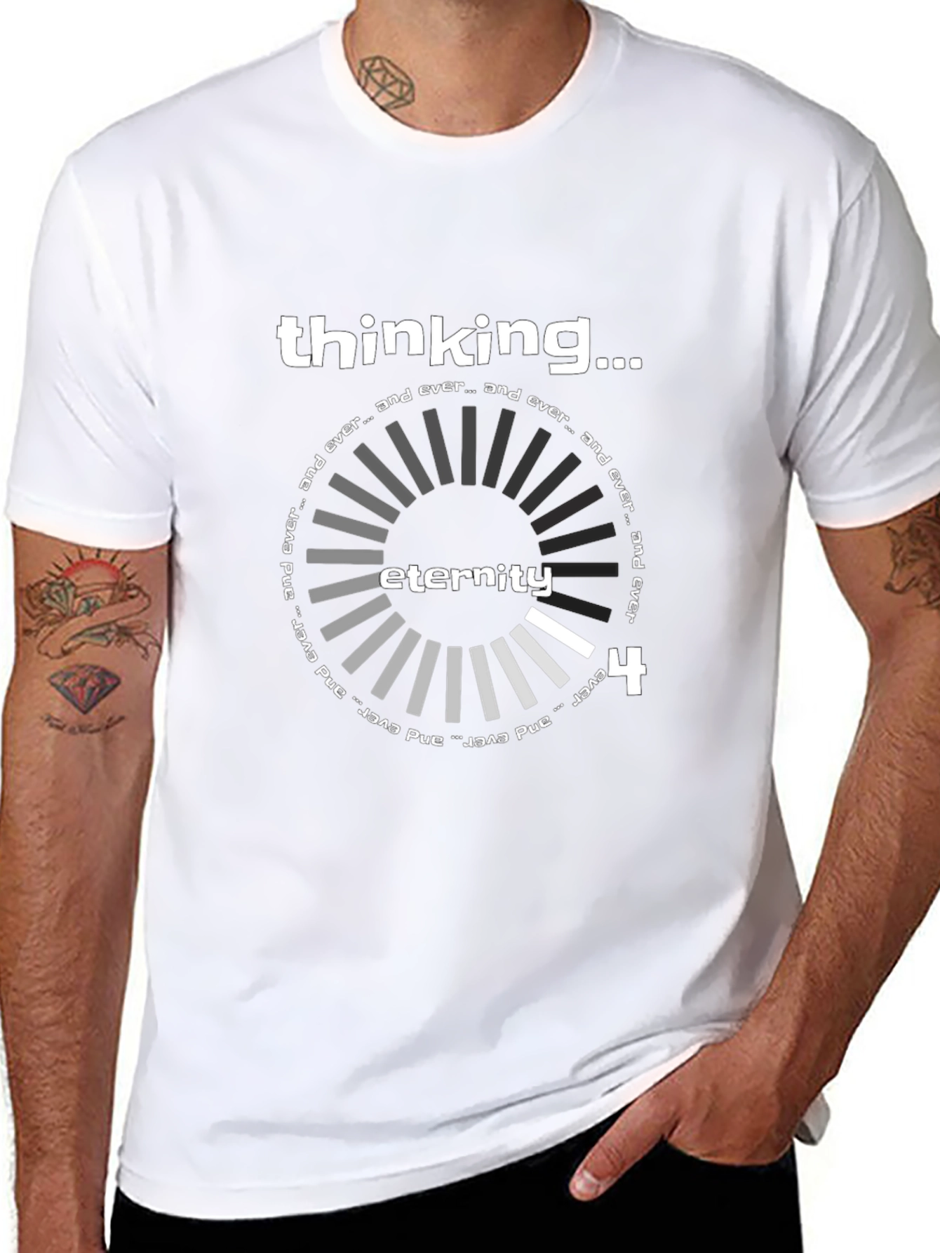 Thinking Eternity Black Graphic Tee