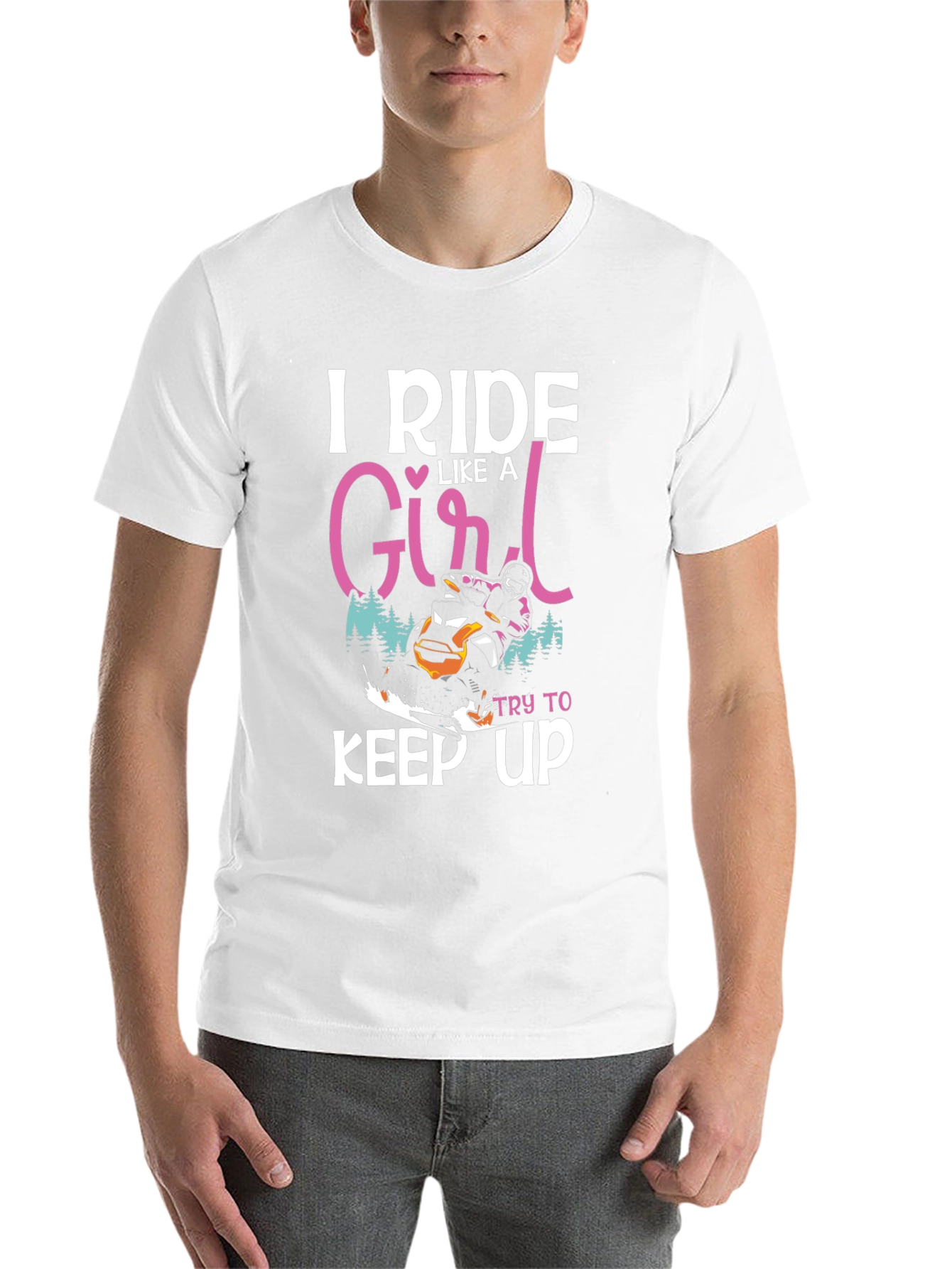 I Ride Like A Girl T-Shirt Snowmobile