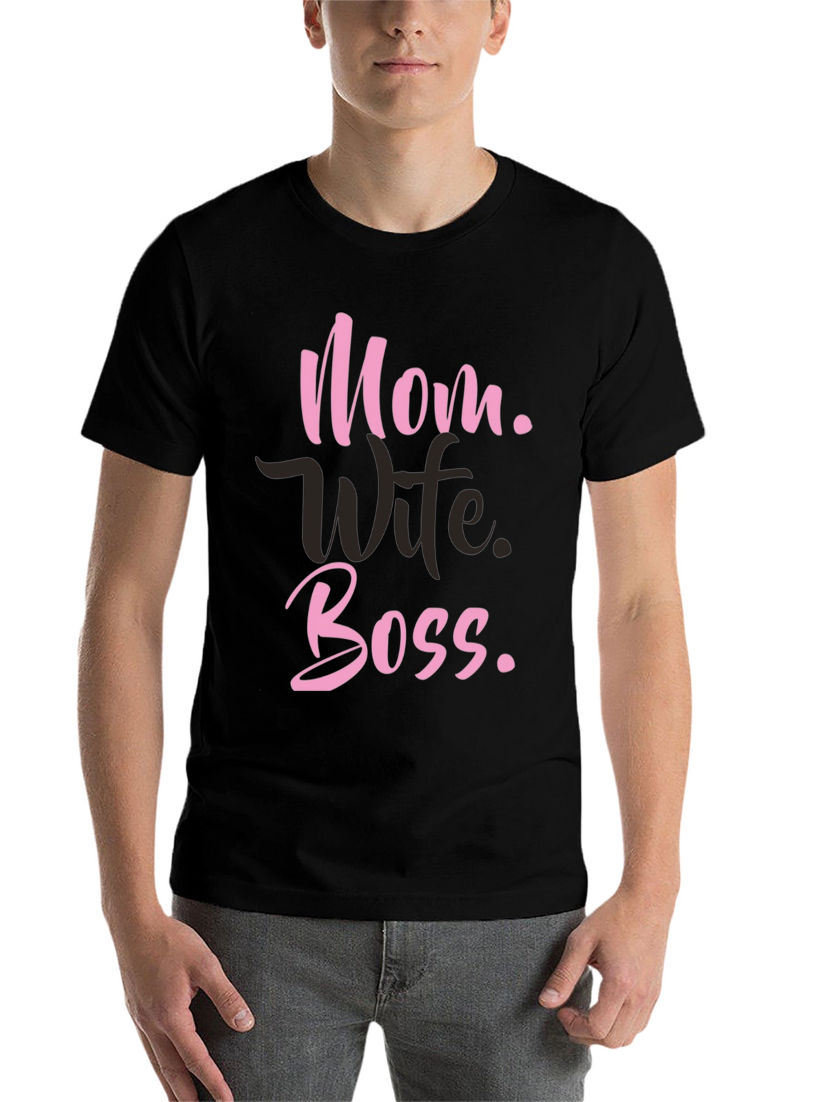 Mom Wife Boss T-Shirt - Black Graphic Tee