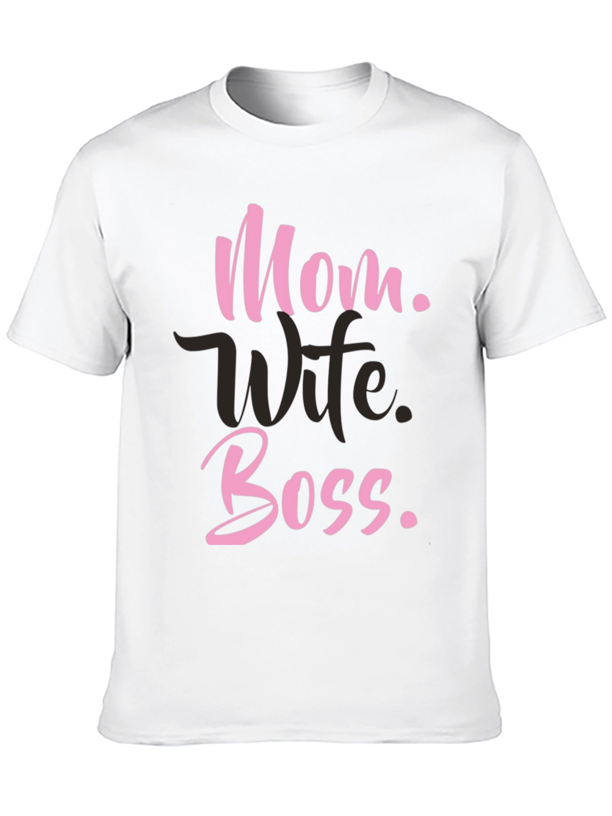 Mom Wife Boss T-Shirt - Black Graphic Tee