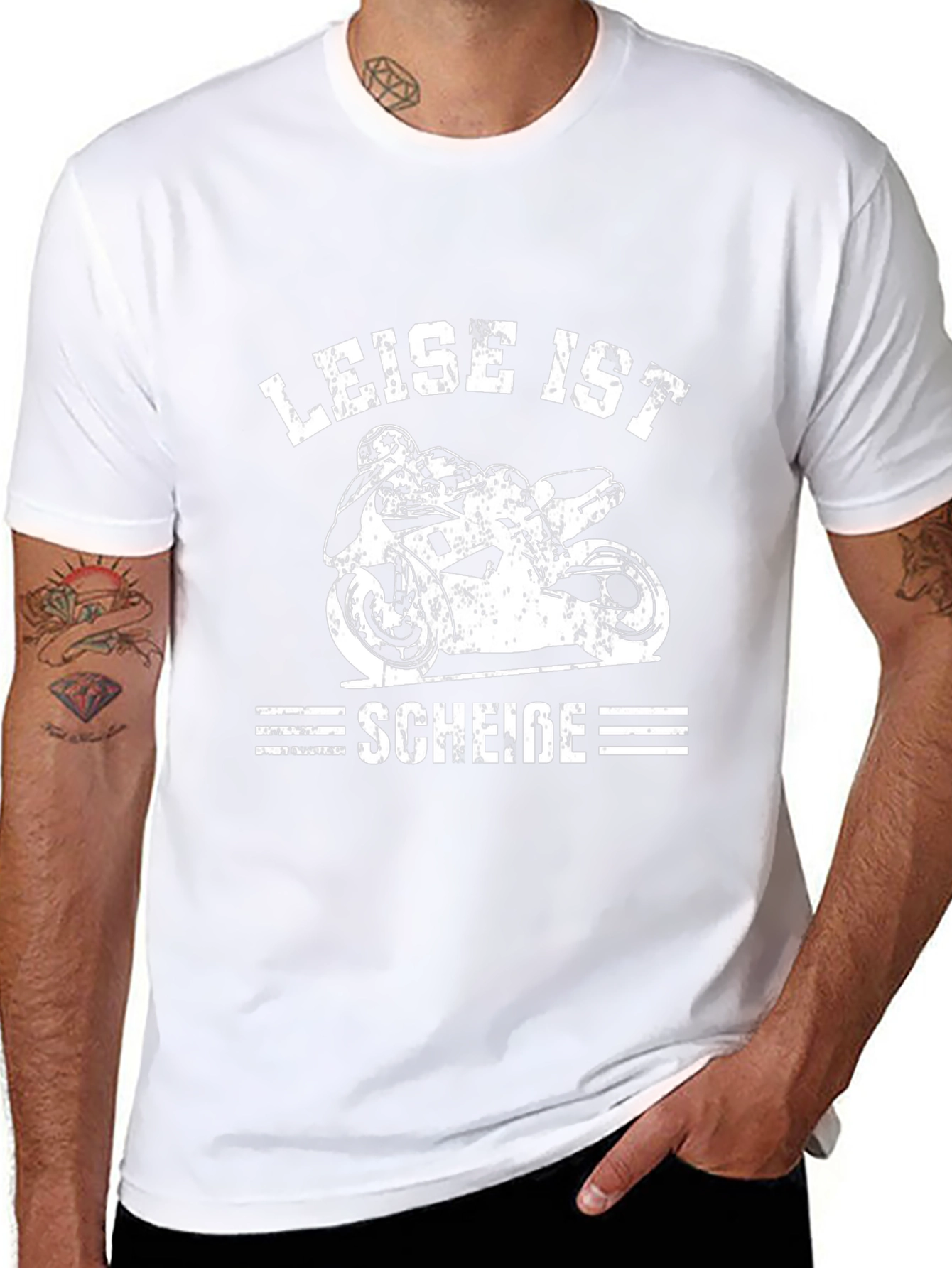Leise Ist Schei?e Motorcycle T-Shirt