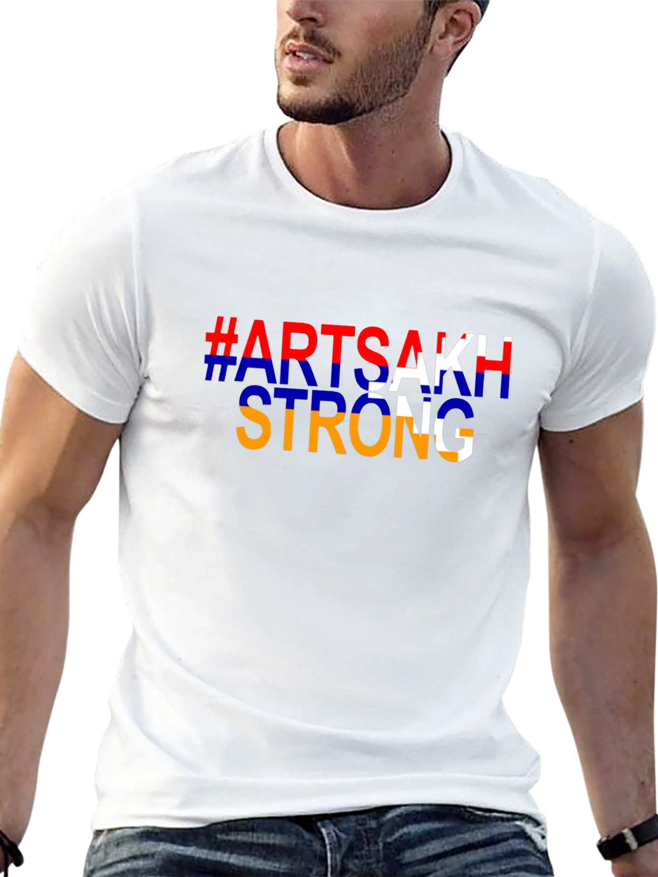 Artsakh Strong Black T-Shirt - Stand with Artsakh