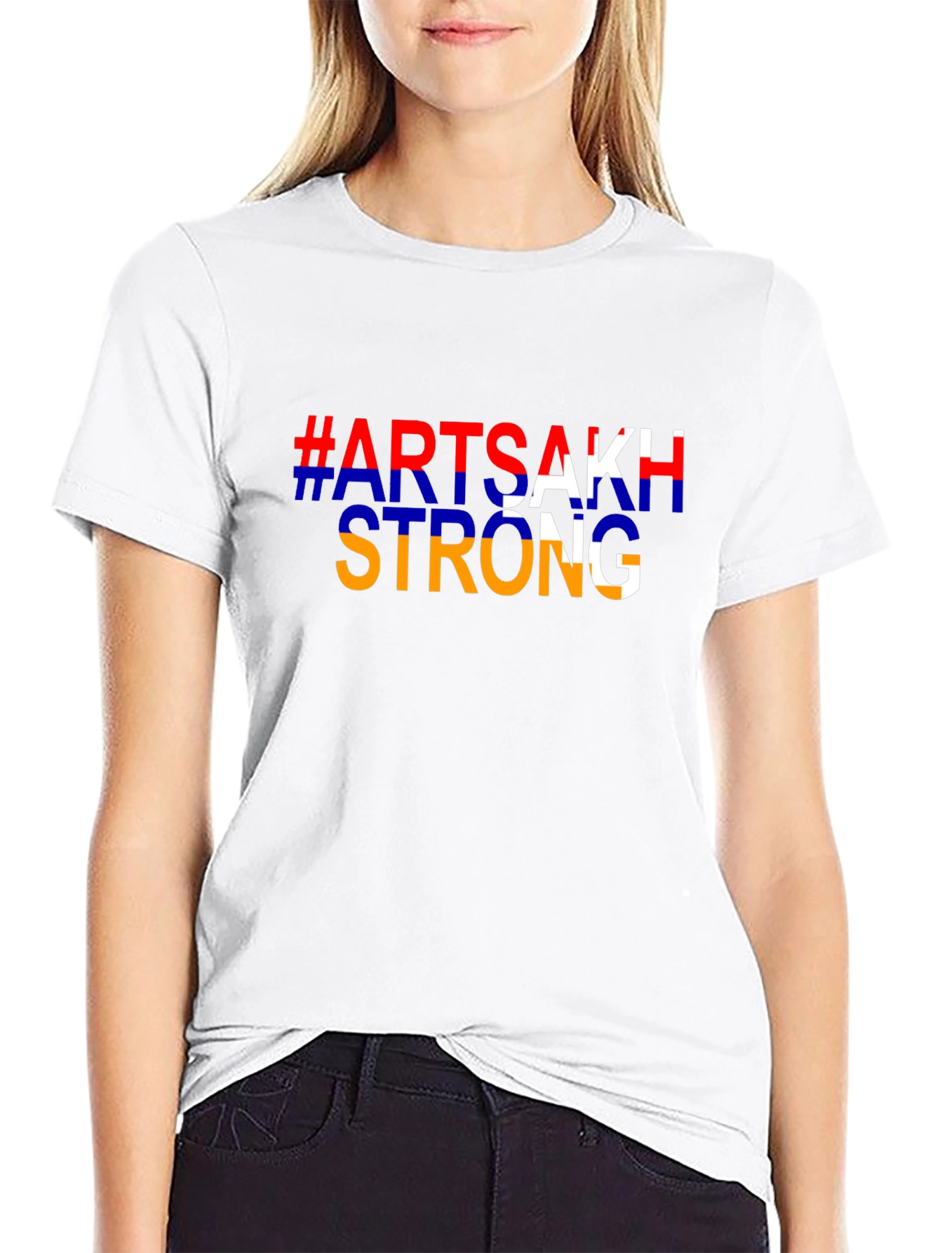 Artsakh Strong Black T-Shirt - Stand with Artsakh