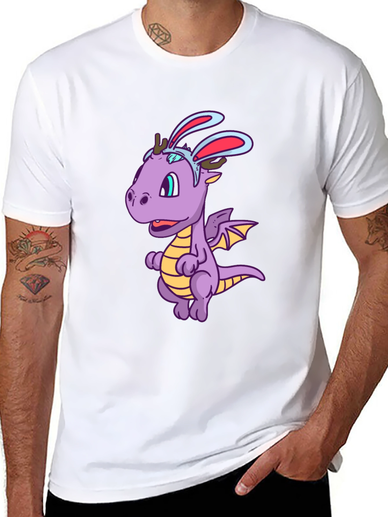 Funny Dragon with Bunny Ears T-Shirt
