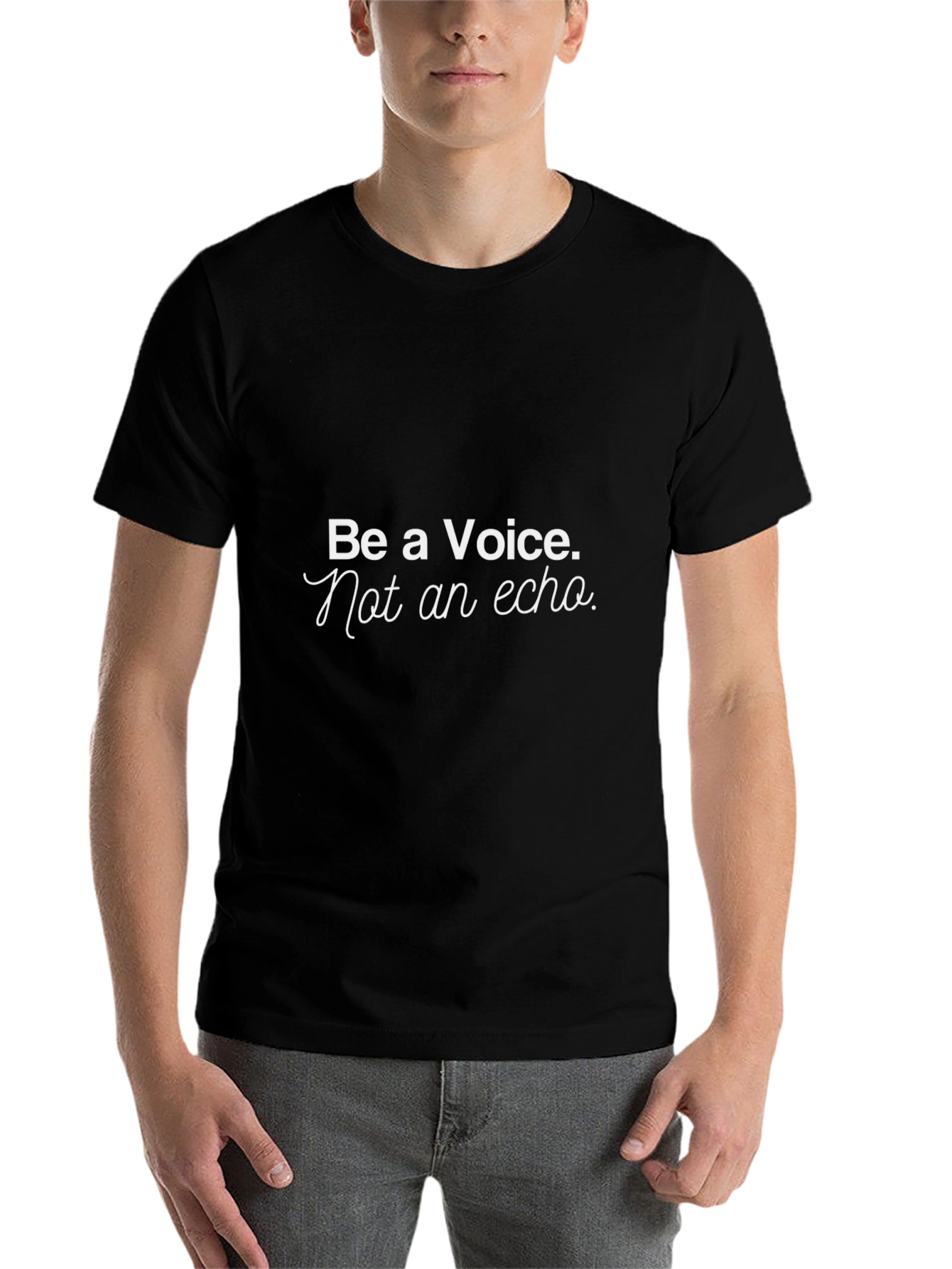 Be a Voice T-Shirt - Black Graphic Tee