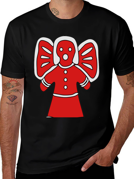Festive Red Angel Graphic Tee - Holiday Cheer