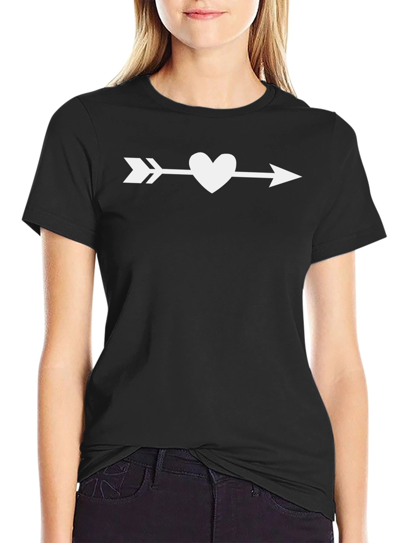 Heart Arrow Graphic Tee - Valentines Day T-Shirt
