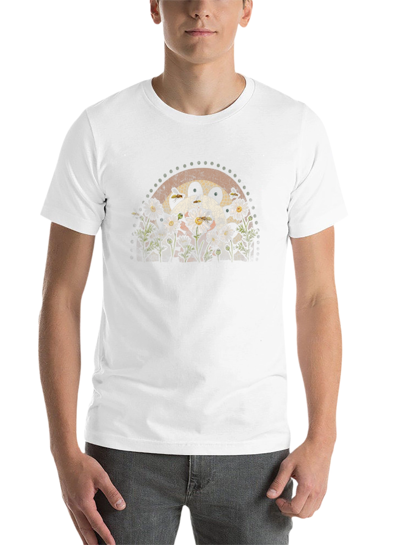 Daisy and Bee Graphic T-Shirt - Black