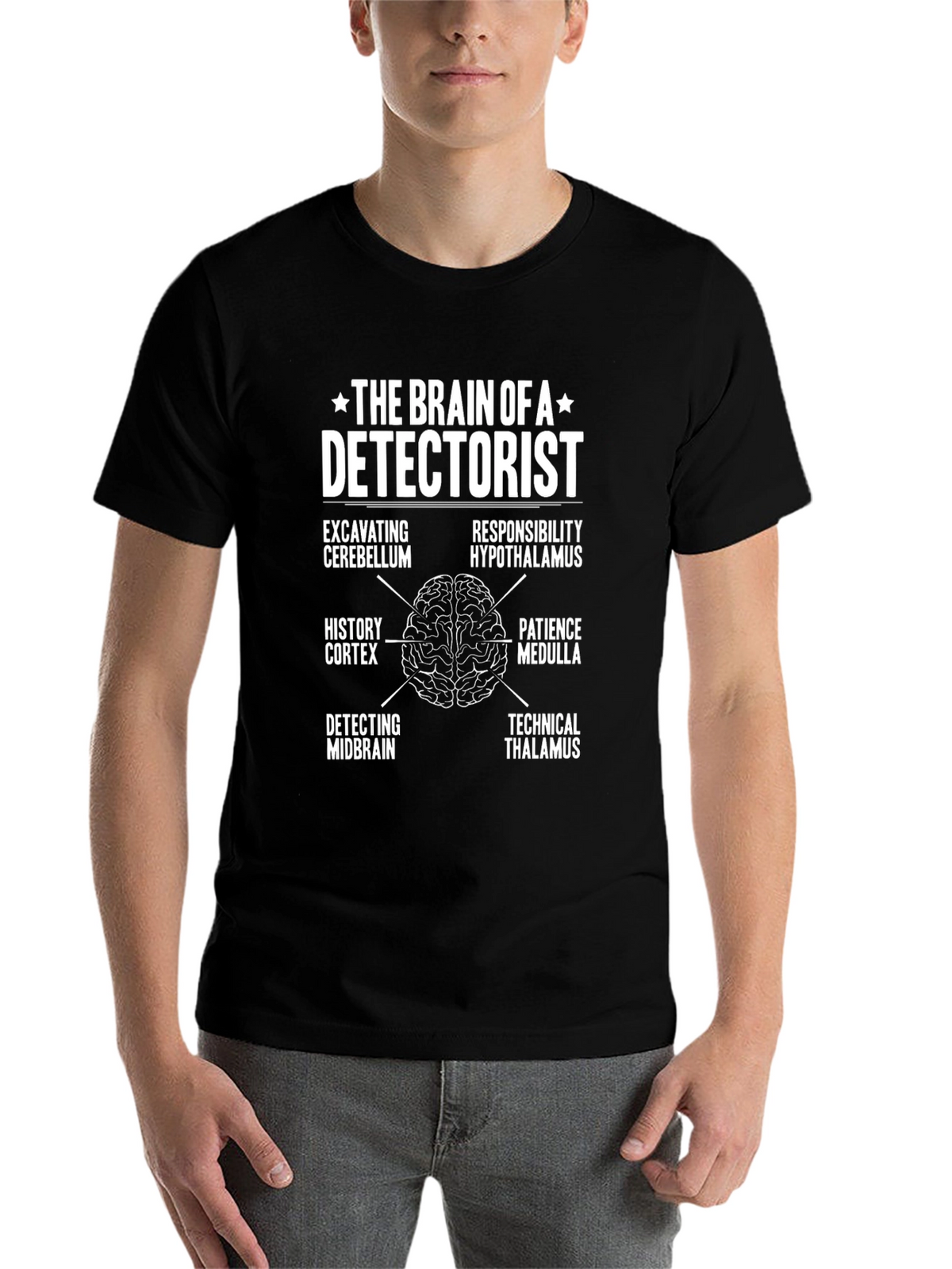 Detectorist Brain Anatomy Funny T-Shirt