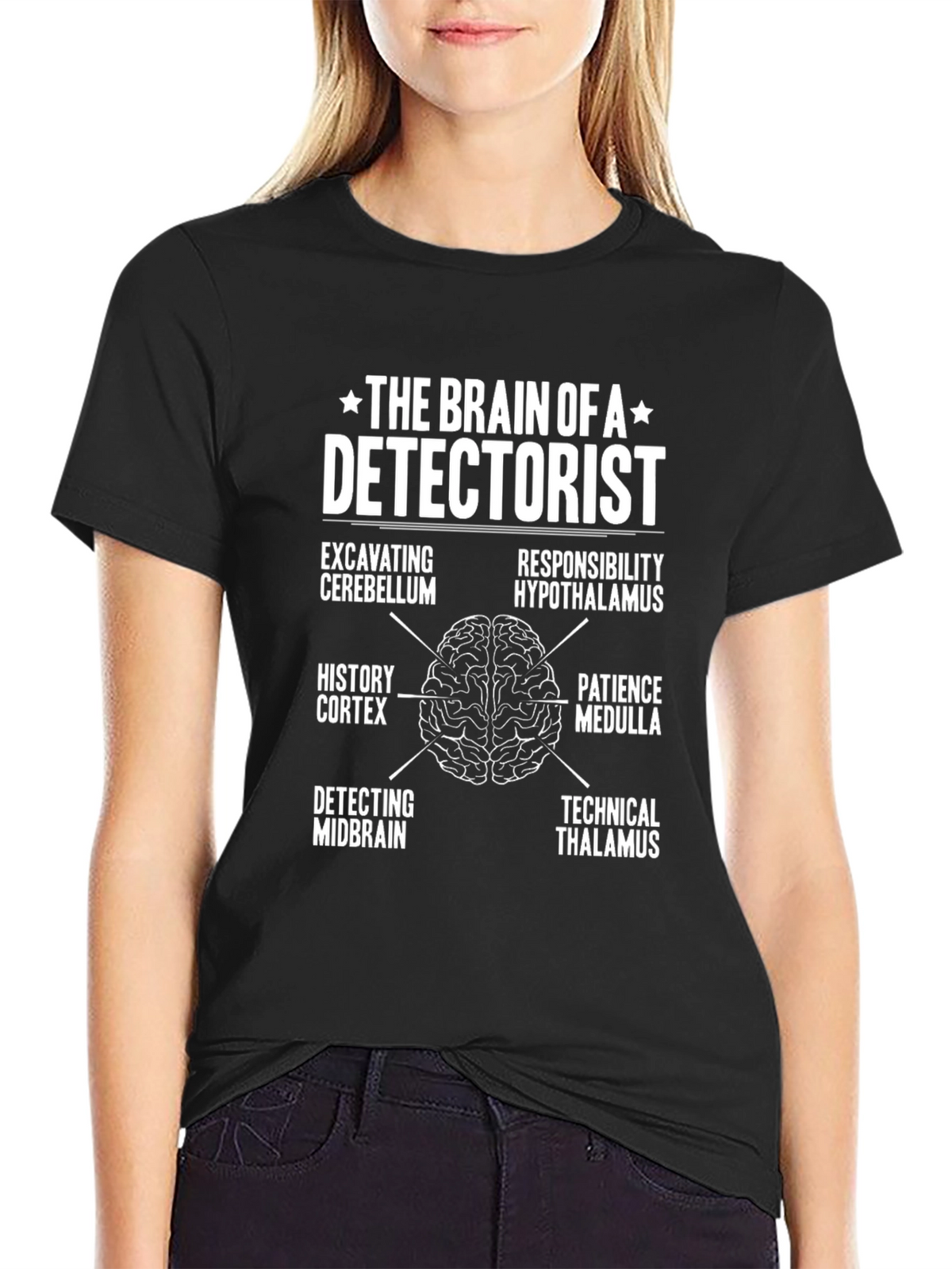 Detectorist Brain Anatomy Funny T-Shirt
