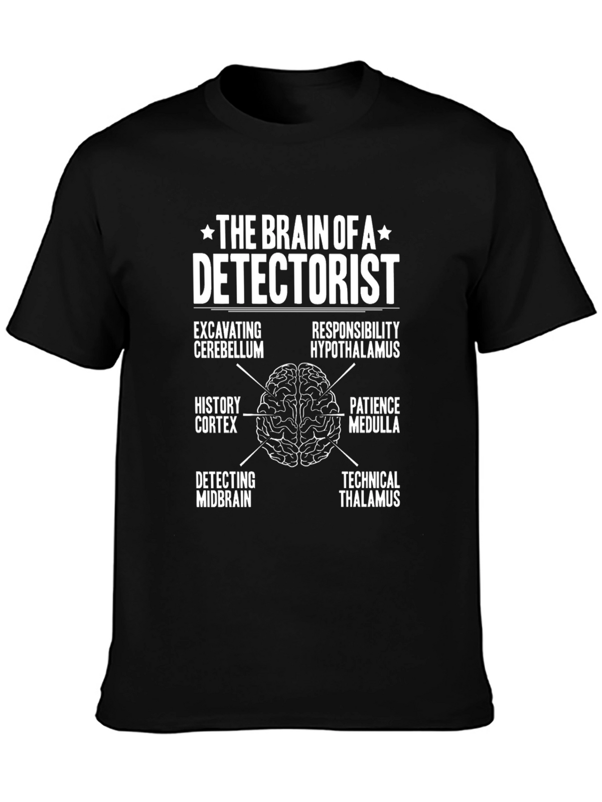 Detectorist Brain Anatomy Funny T-Shirt