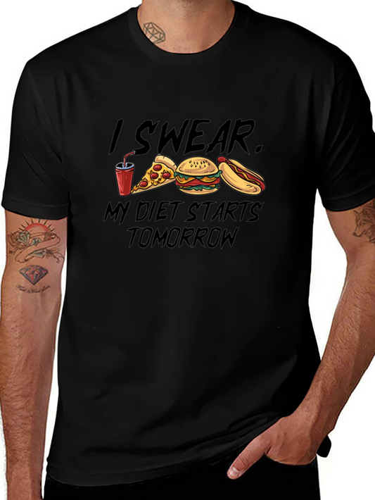 I Swear My Diet Starts Tomorrow Graphic T-Shirt