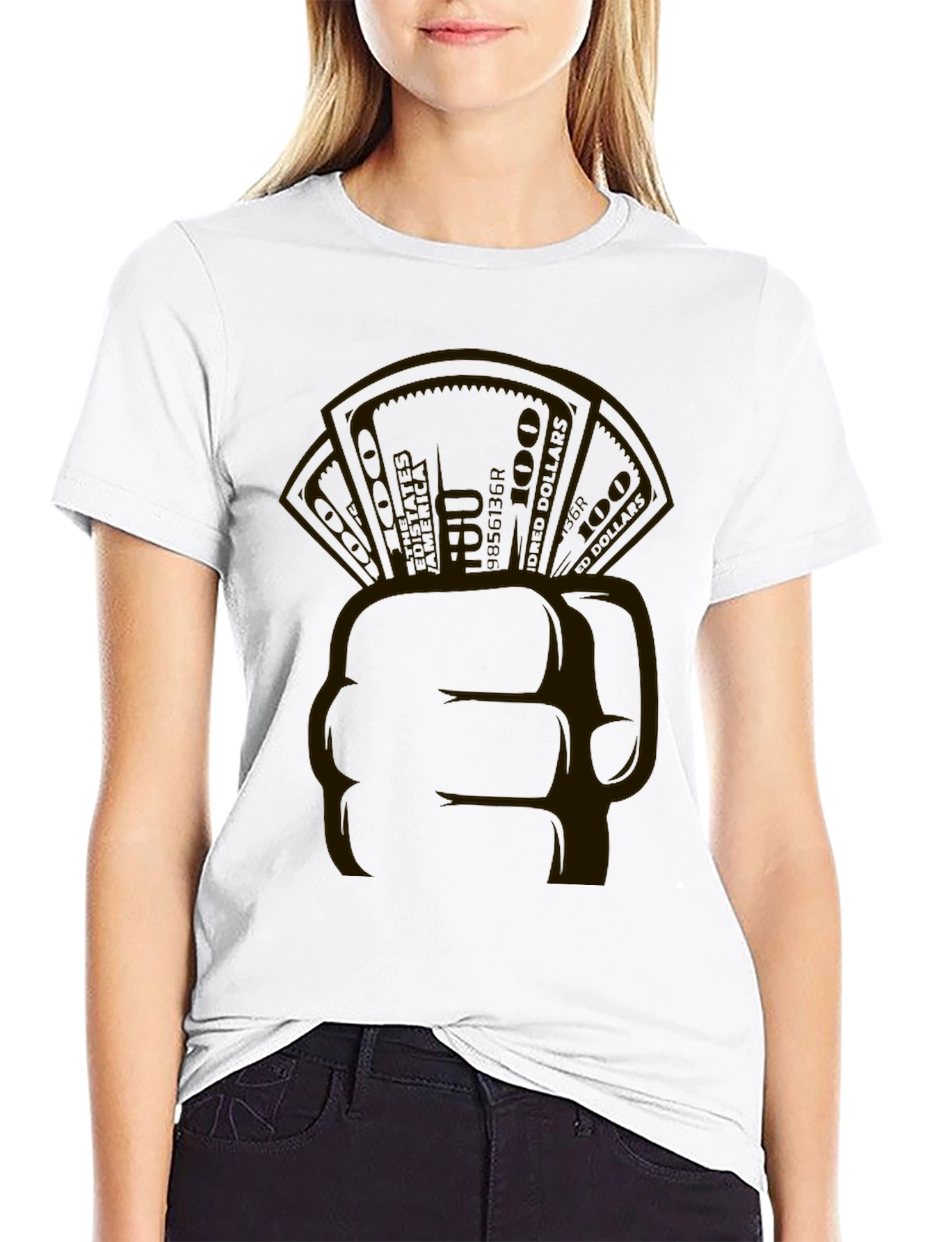 Fist Holding Cards Graphic T-Shirt