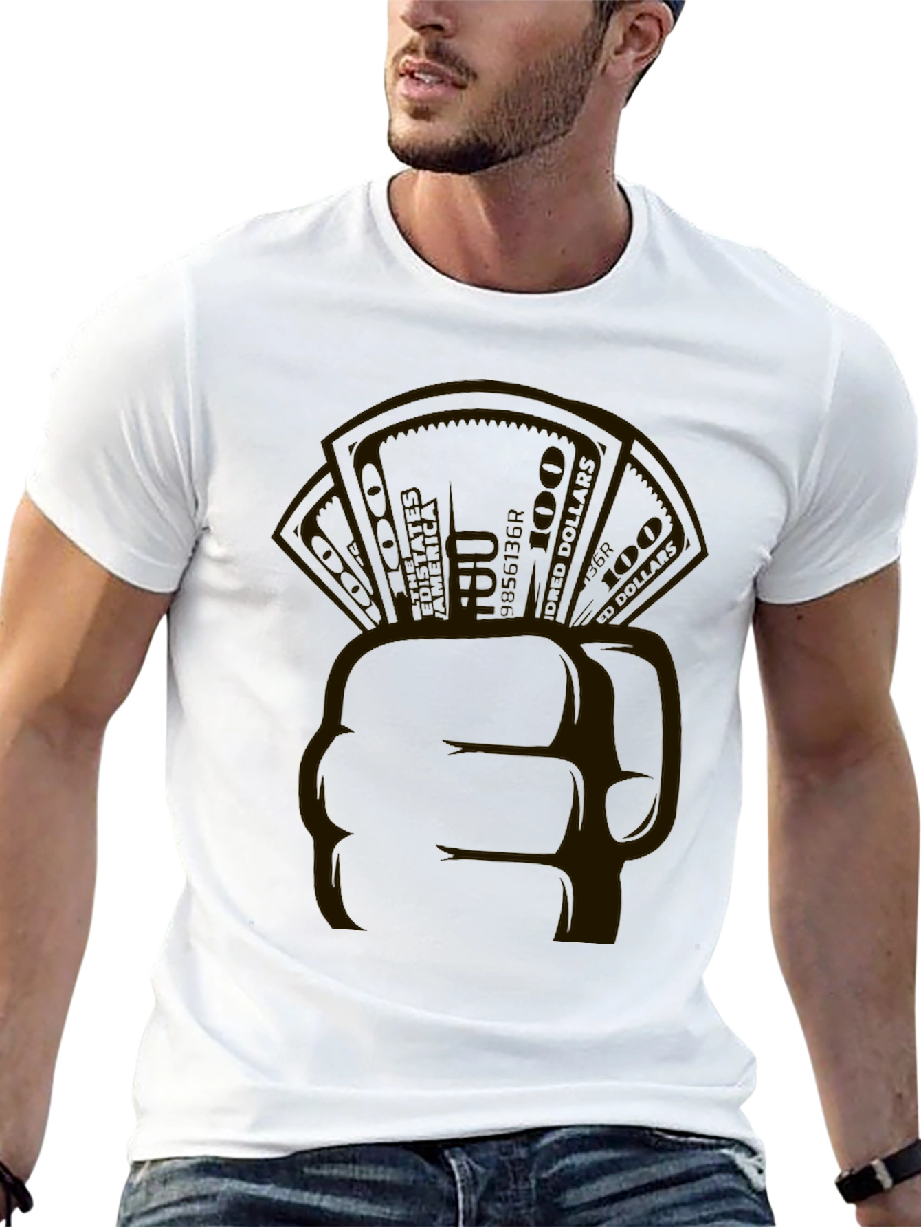 Fist Holding Cards Graphic T-Shirt