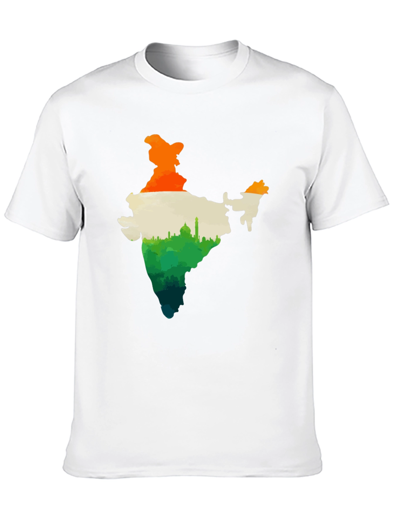 India Map Graphic Tee - Black Cotton T-Shirt