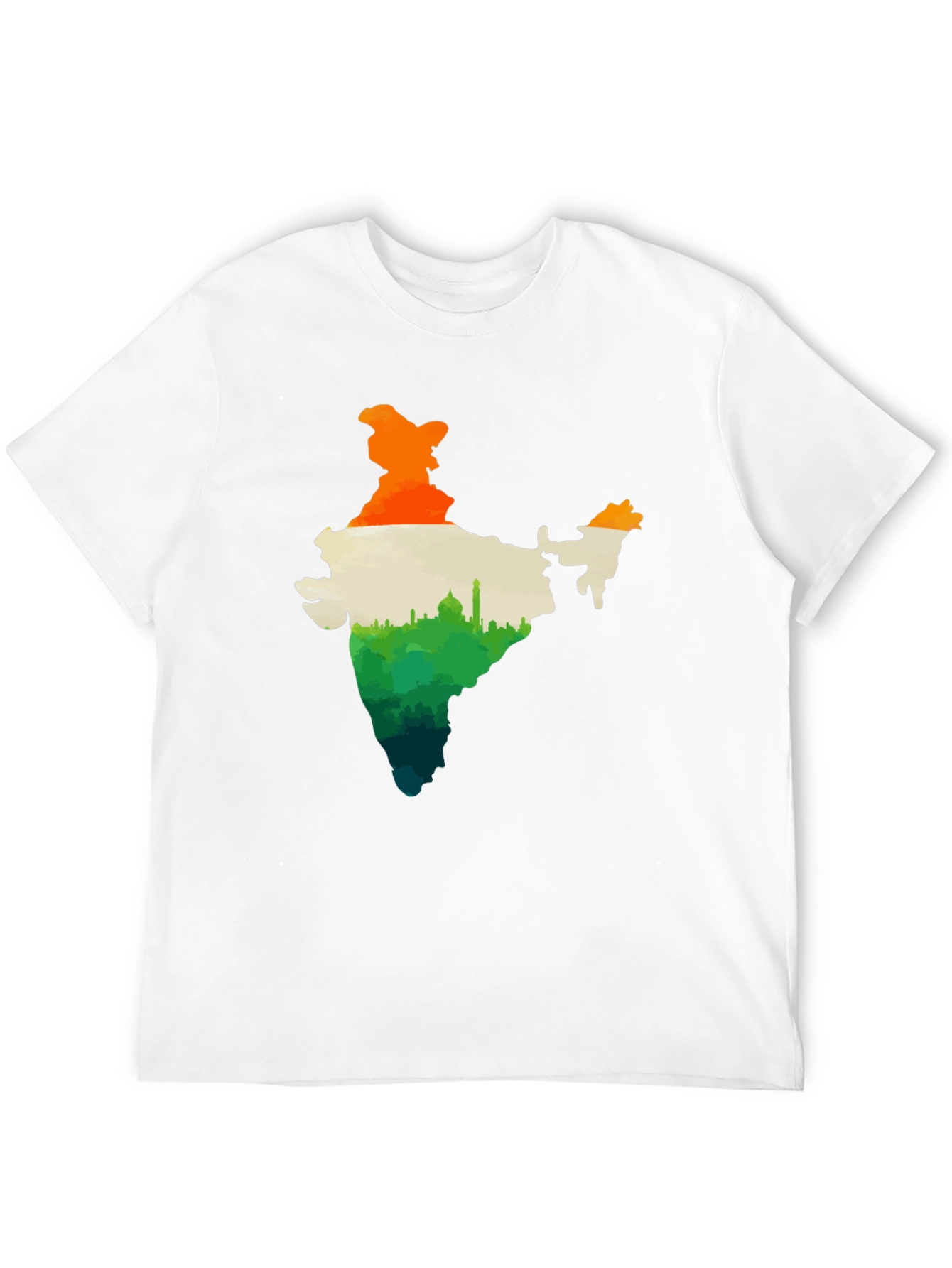 India Map Graphic Tee - Black Cotton T-Shirt