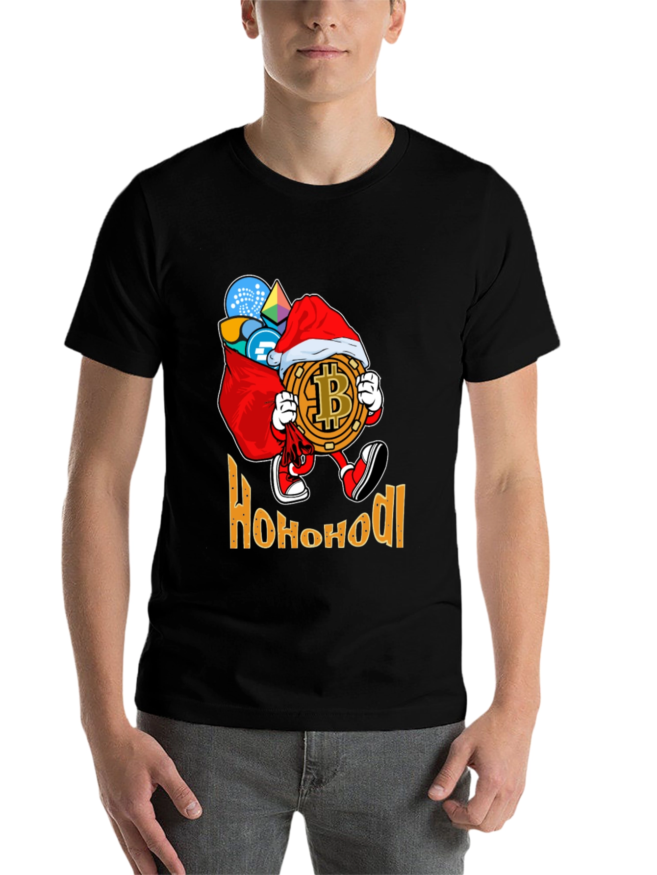 Ho Ho HODL Bitcoin Christmas T-Shirt