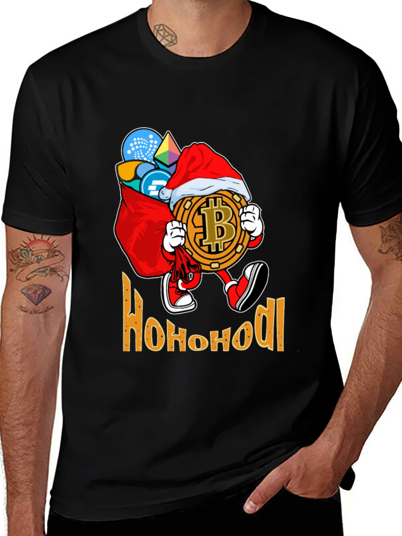 Ho Ho HODL Bitcoin Christmas T-Shirt