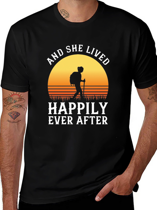 She Lived Happily Ever After Hiking T-Shirt