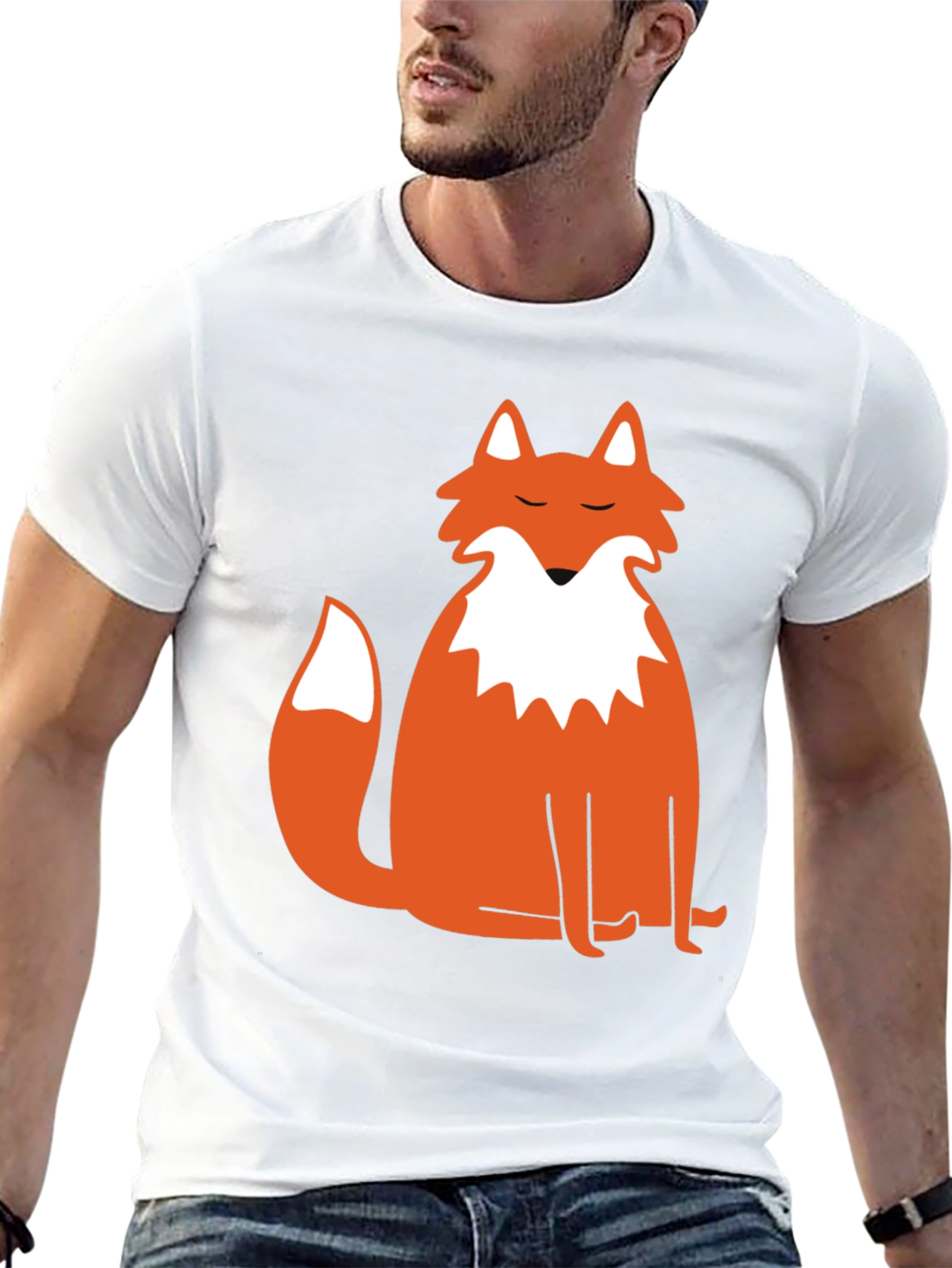 Mens Black Fox Graphic Tee