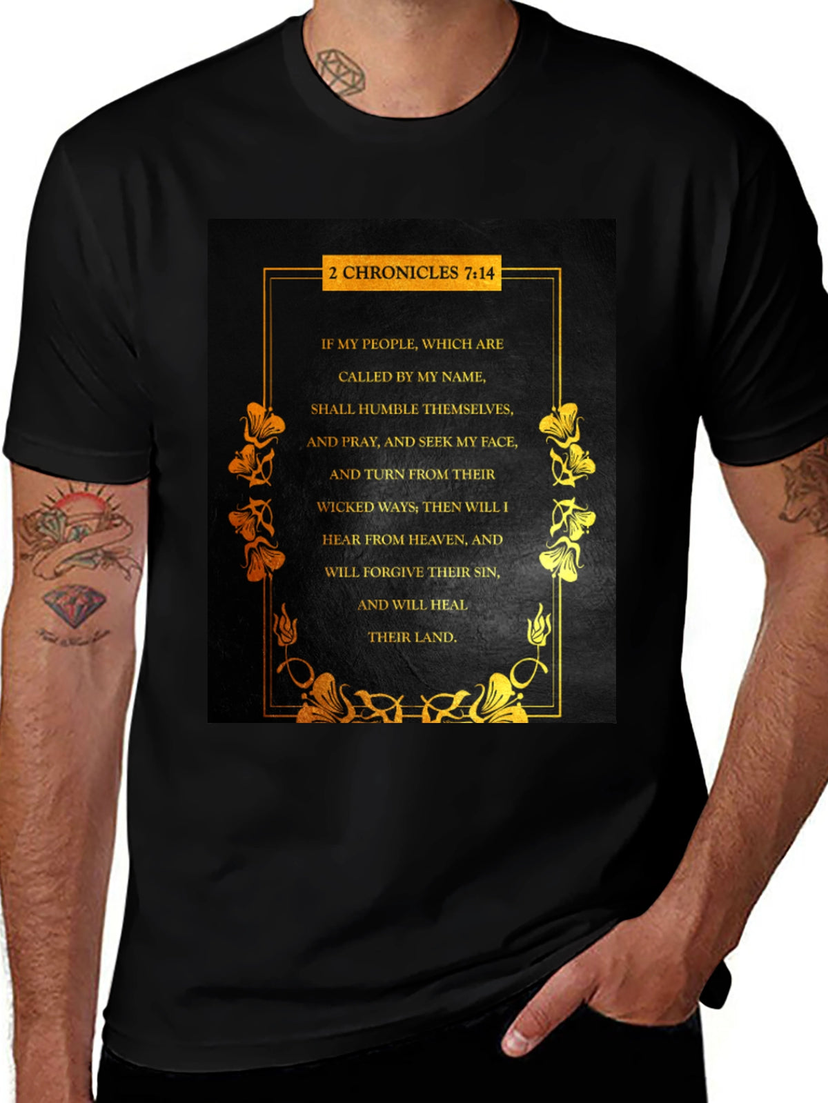 2 Chronicles 7:14 Bible Verse T-Shirt