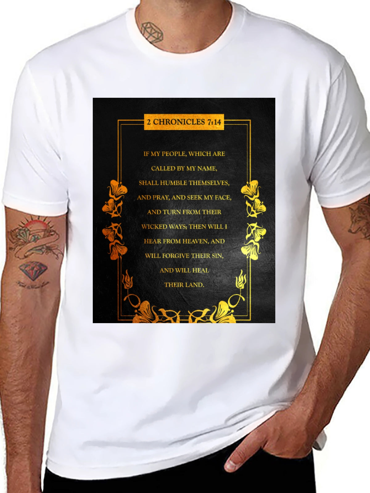 2 Chronicles 7:14 Bible Verse T-Shirt