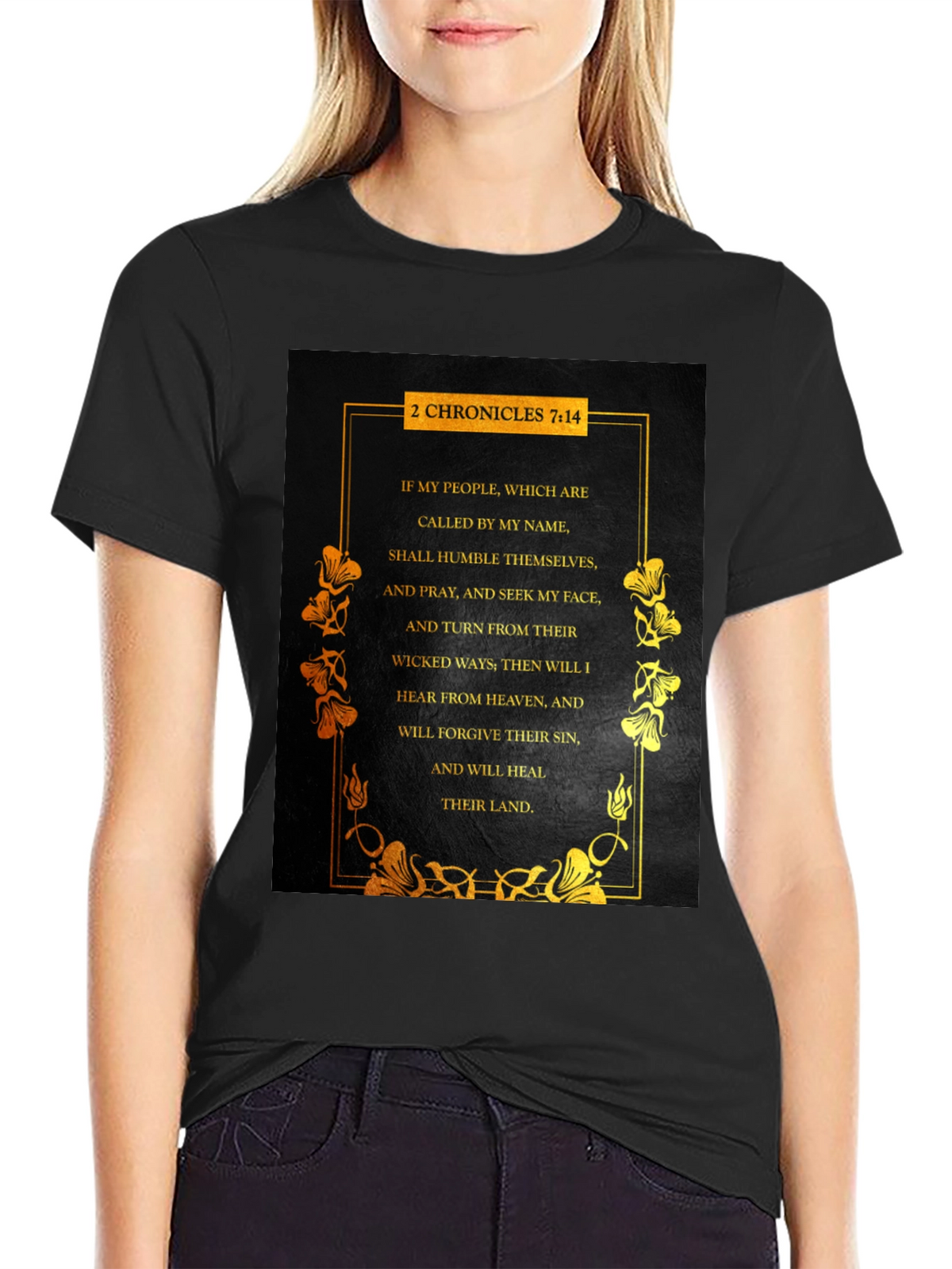 2 Chronicles 7:14 Bible Verse T-Shirt