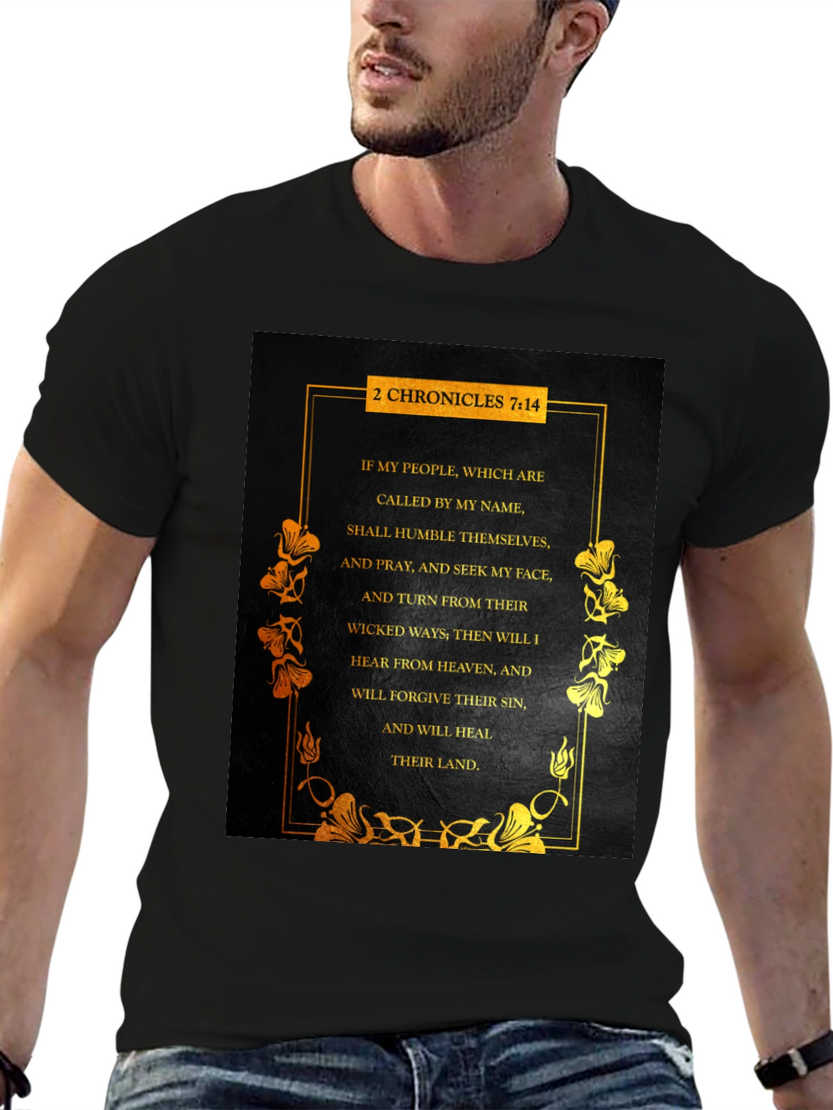 2 Chronicles 7:14 Bible Verse T-Shirt