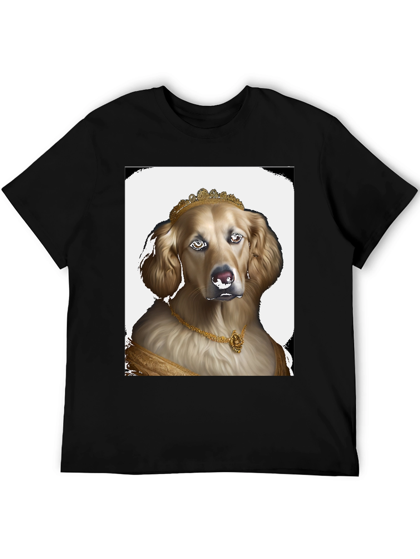 Dog Queen Graphic Tee - Black Cotton T-Shirt