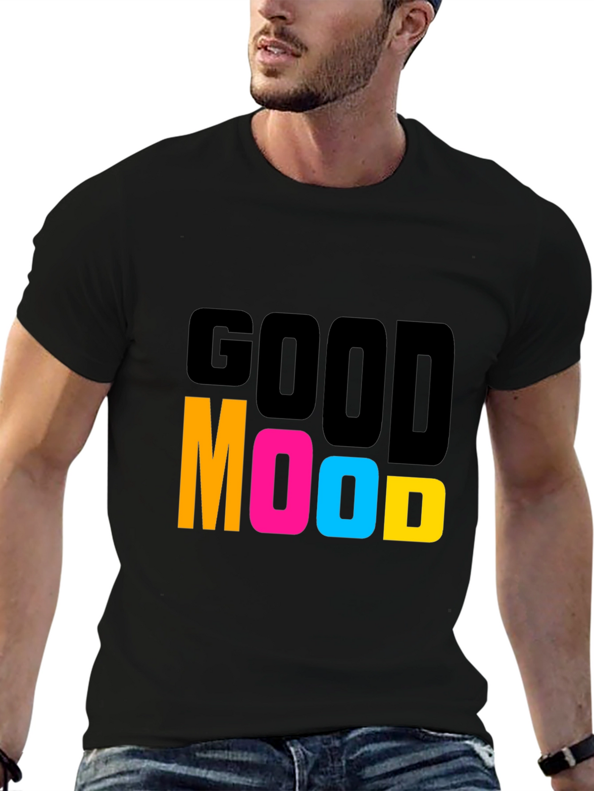 Good Mood Graphic T-Shirt - Black