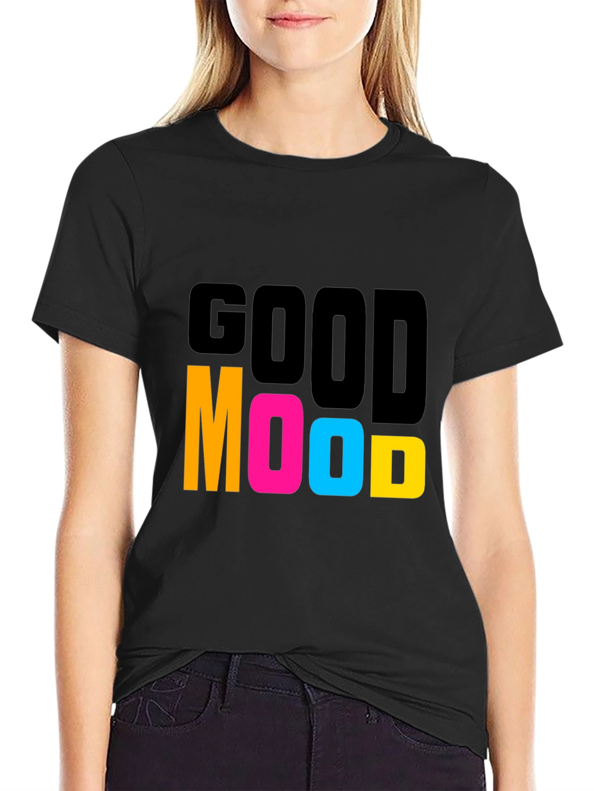 Good Mood Graphic T-Shirt - Black