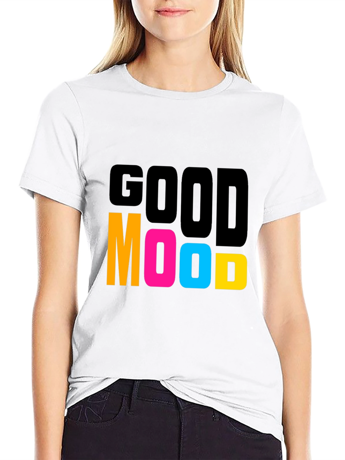 Good Mood Graphic T-Shirt - Black